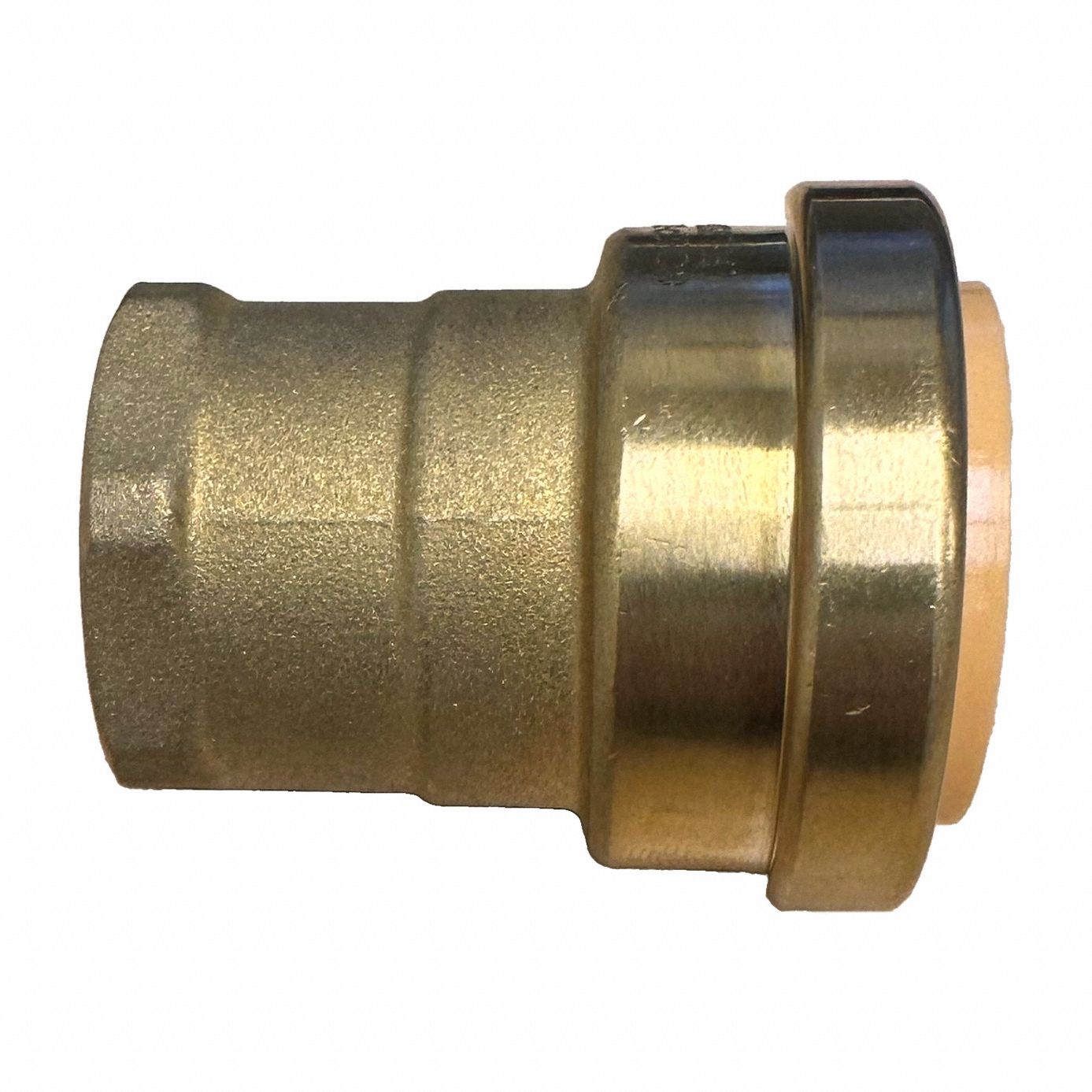 Adapter: 1 in OD x 3/4 in Pipe Size, Push-to-Connect x FNPT, Brass