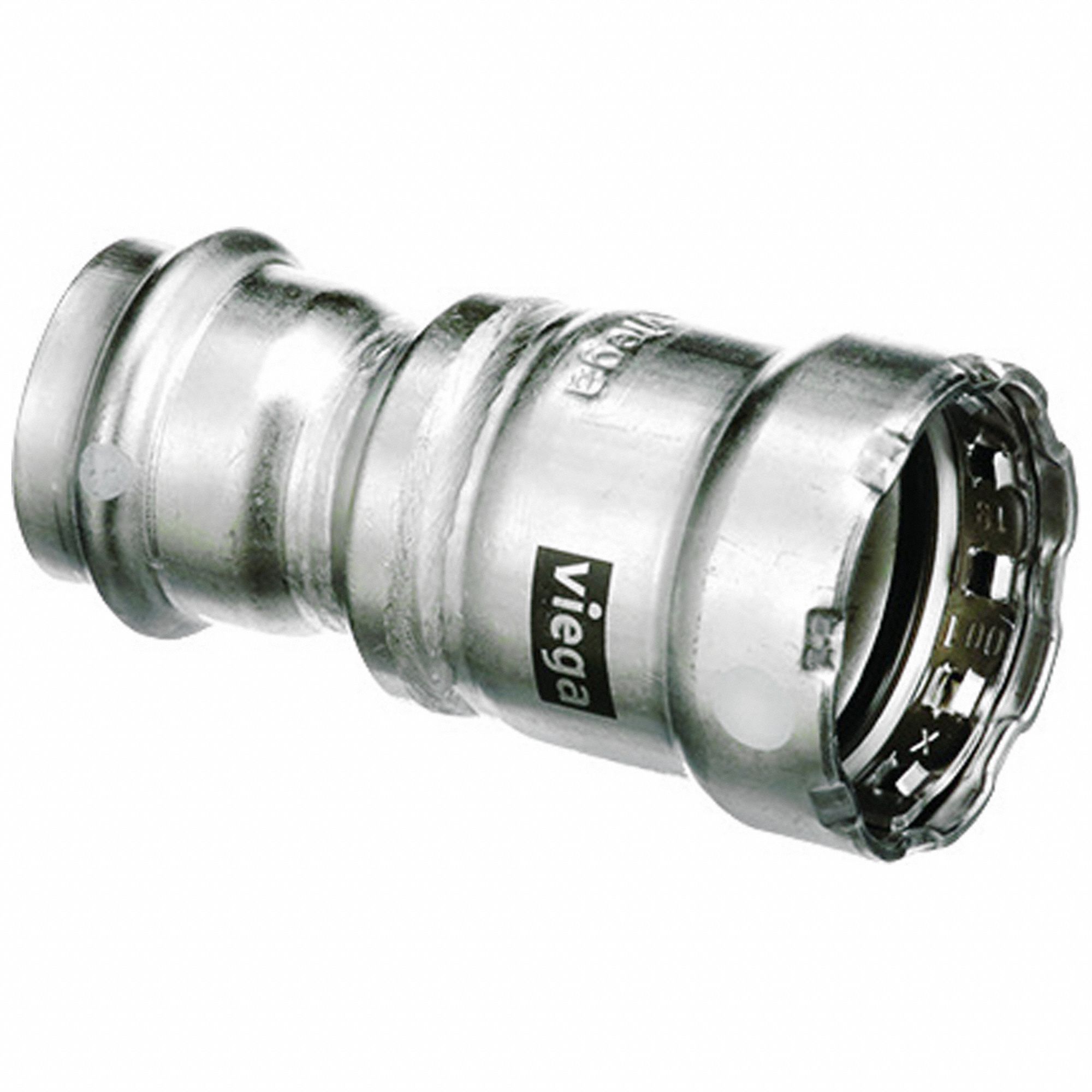 Crimp Coupling Fitting: 1 1/4 in Pipe x 1 1/4 in CTS Size, Press-fit x FTG, FKM