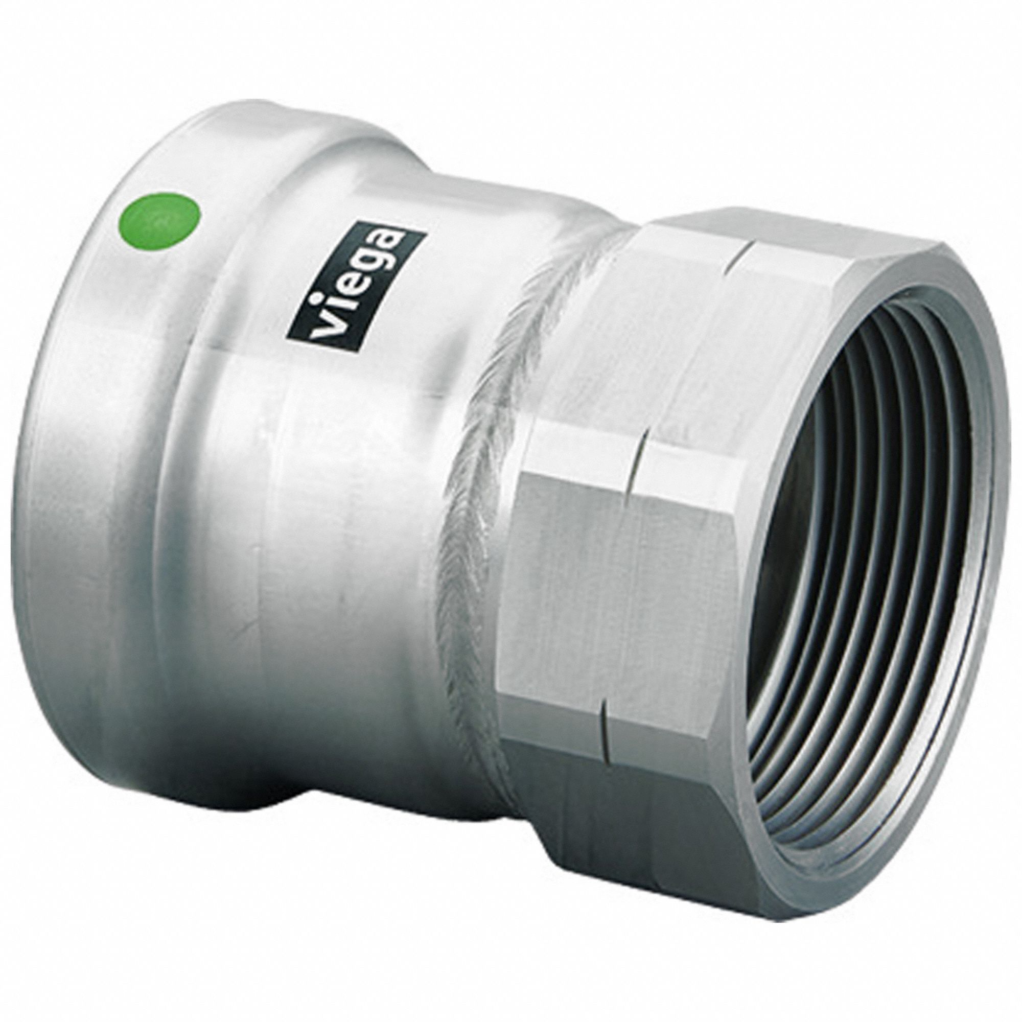 Crimp Adapter Fitting: 3 in Pipe x 3 in Pipe Size, Press-fit x FNPT, EPDM