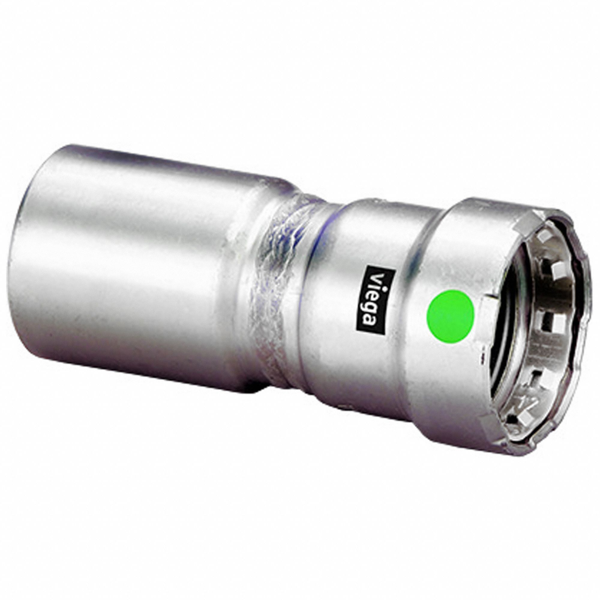 Crimp Fitting: 1 1/4 in Pipe x 1 1/2 in Pipe Size, FTG x FTG, EPDM