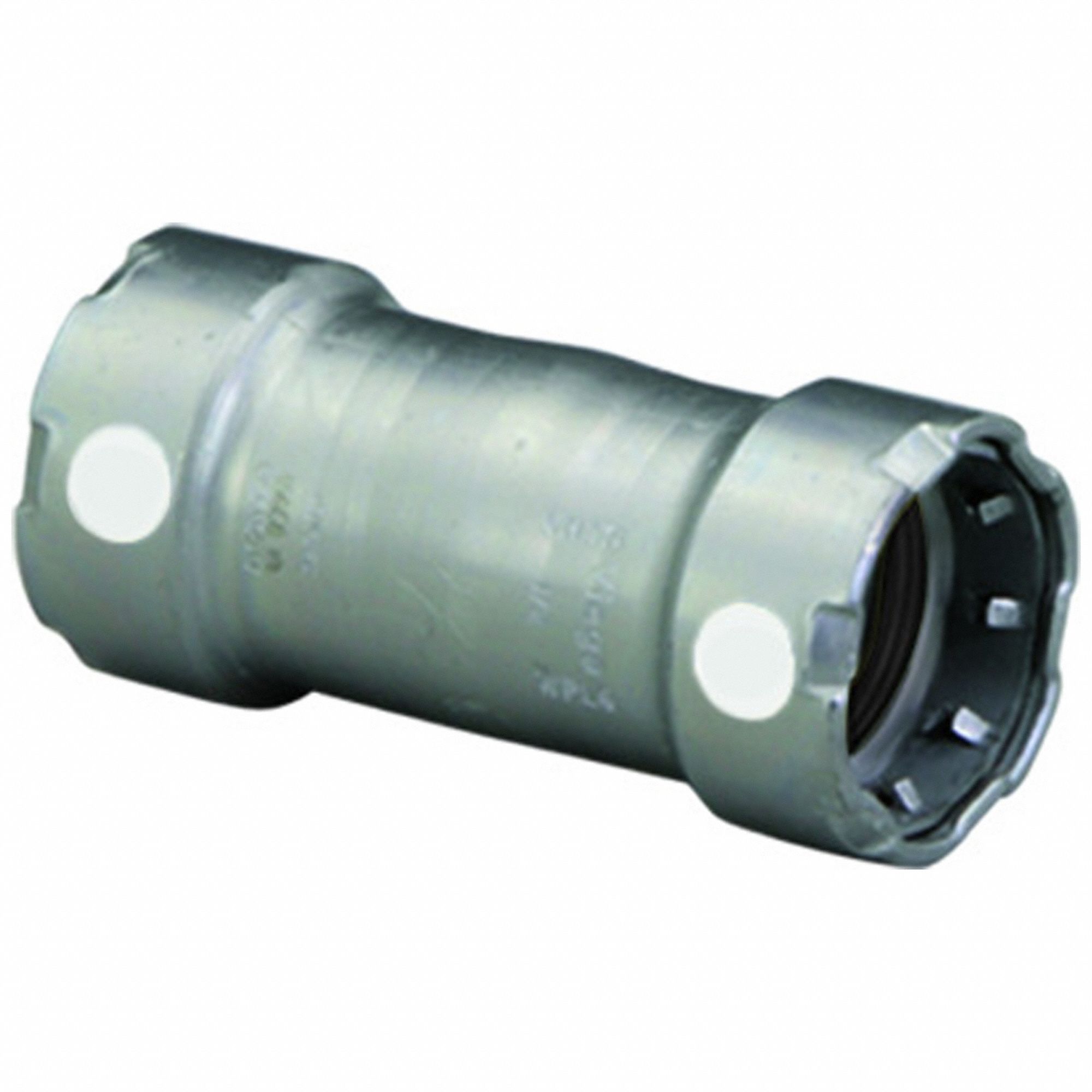 Crimp Coupling Fitting: 3/4 in Pipe x 3/4 in Pipe Size, Press-fit x Press-fit, FKM