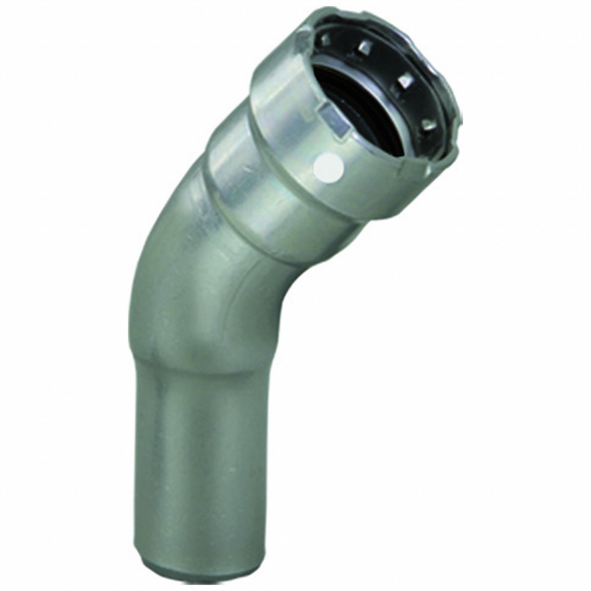 Crimp Elbow Fitting: 3/4 in Pipe x 3/4 in Pipe Size, Press-fit x FTG, Carbon Steel