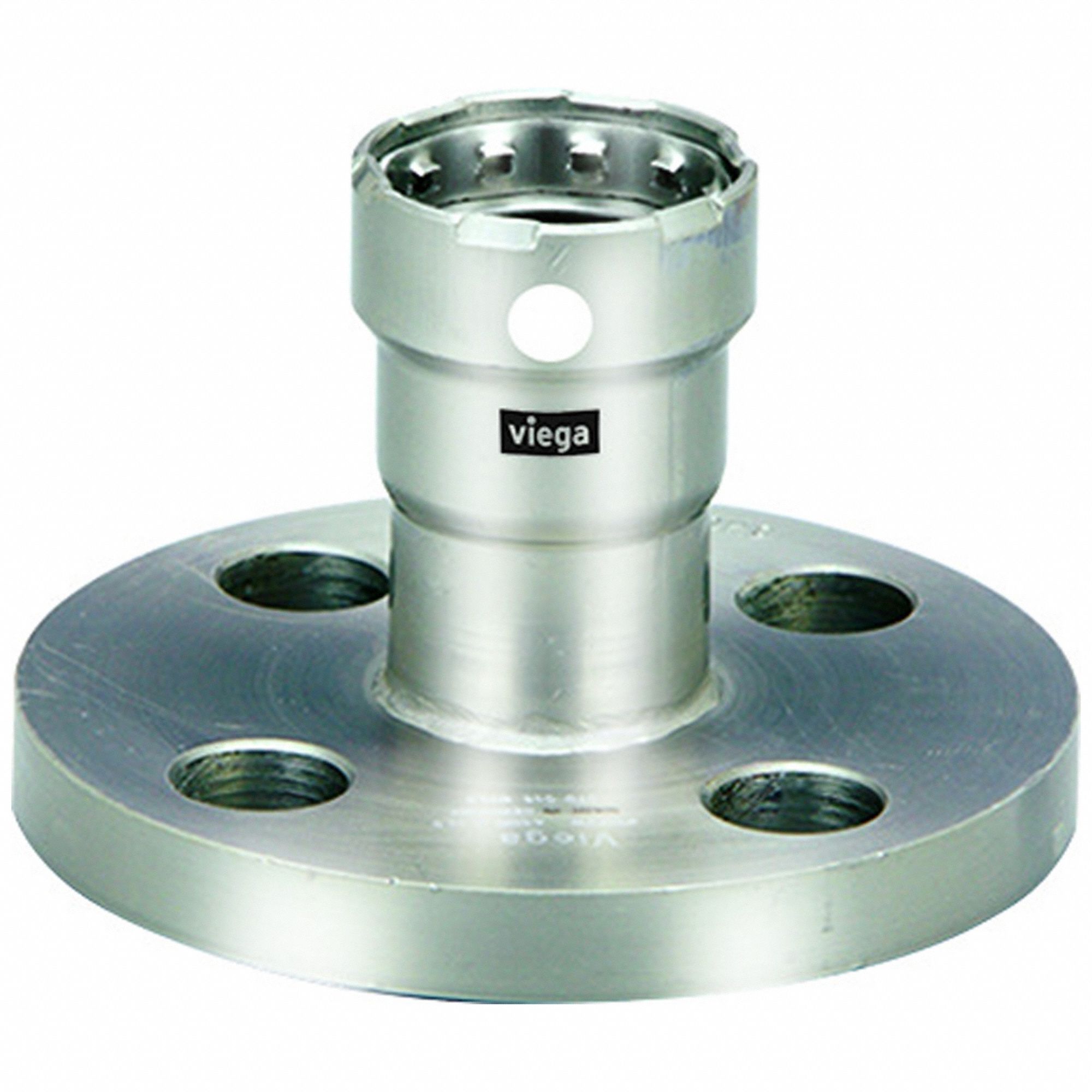Crimp Adapter Fitting: 1/2 in Pipe x 4 in Pipe Size, Press-fit x Flange, FKM