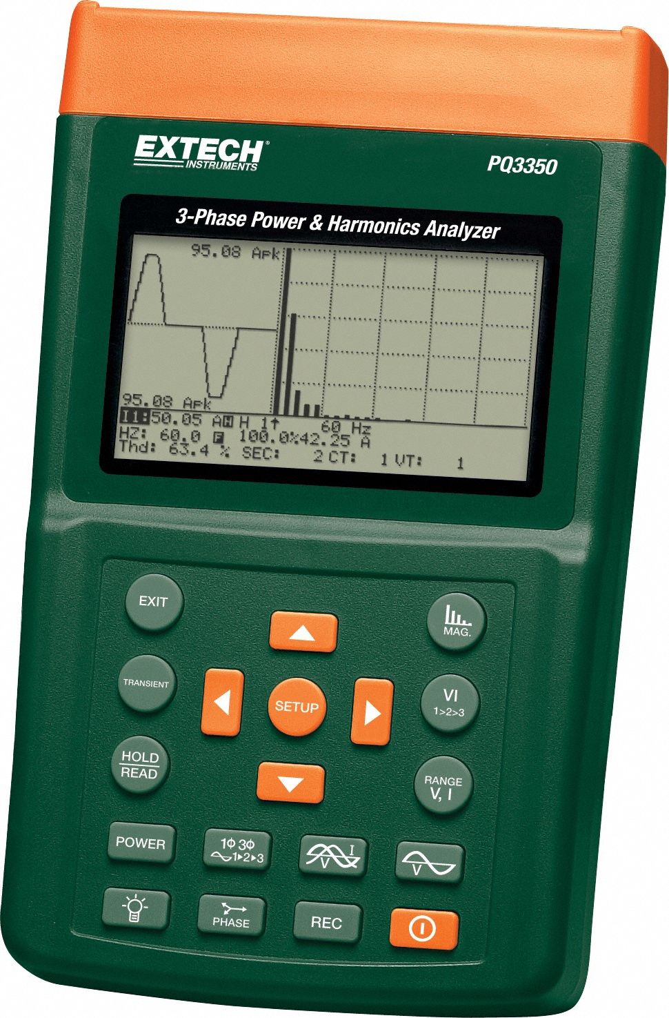 EXTECH, CAT III 600V, 3,000 A Max AC Current Measured, Power and