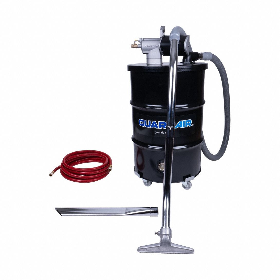 Vacuum Cleaner: Wet/Dry, Std, Steel, 2 in Vacuum Hose Dia, 149 cfm Vacuum Air Flow, Drum