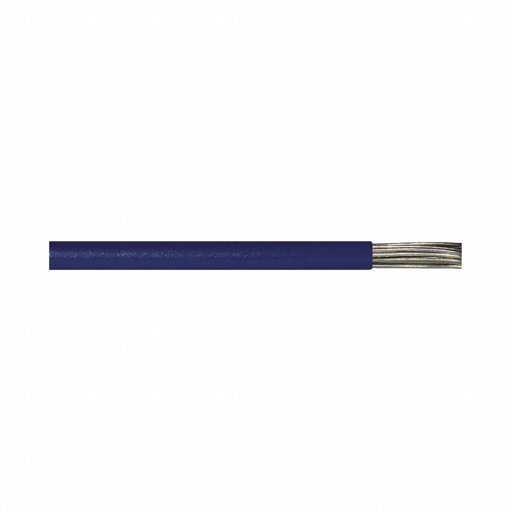 High Temp/Voltage Lead Wire: 16 AWG Conductor Size, Blue, 200°C / 392°F