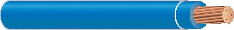 Building Wire: Copper, 10 AWG, 1 Conductors, Solid, Blue, 1, 000 ft Lg, THHN/THWN-2