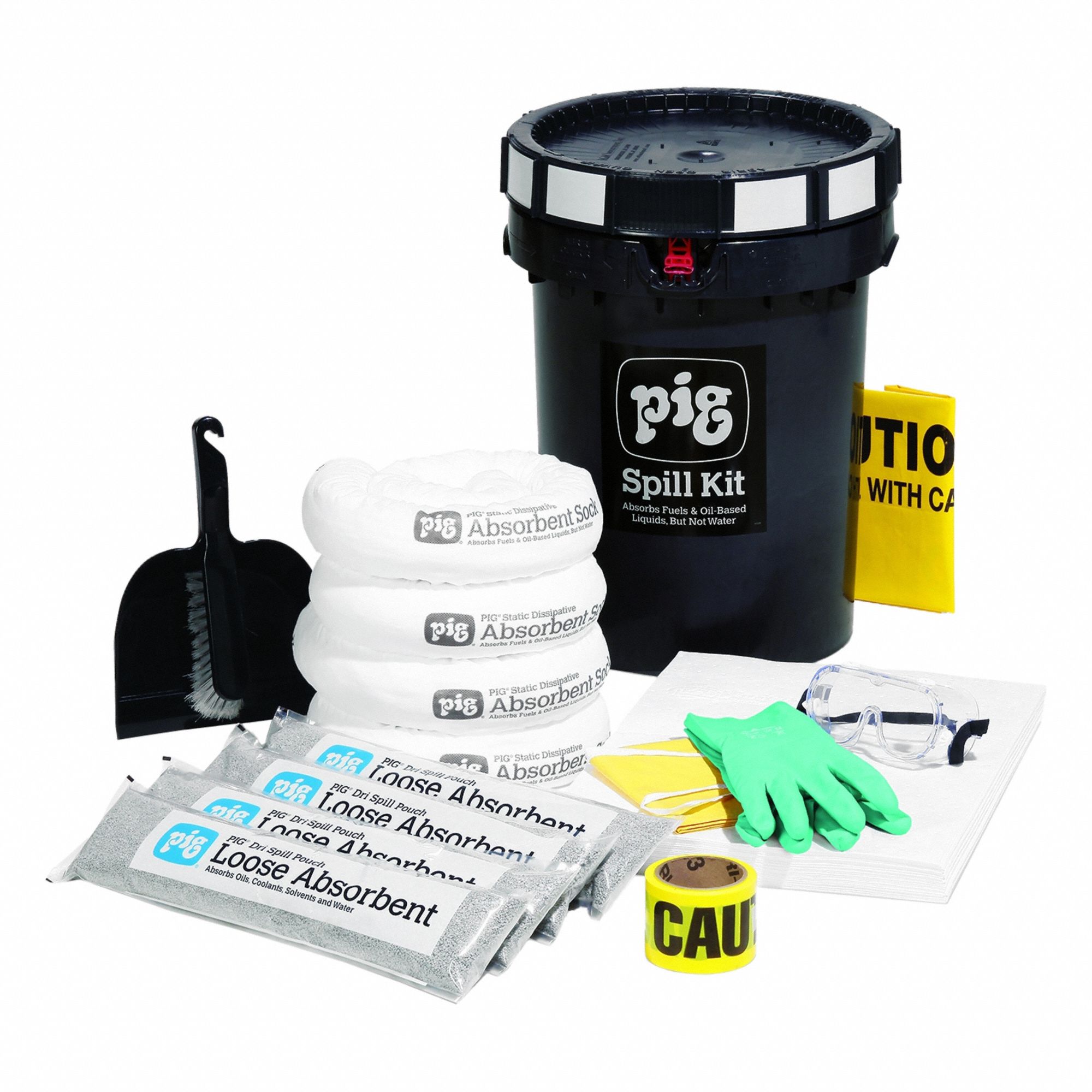 SPILL KIT STATION,8 GAL ABSORB,BLACK