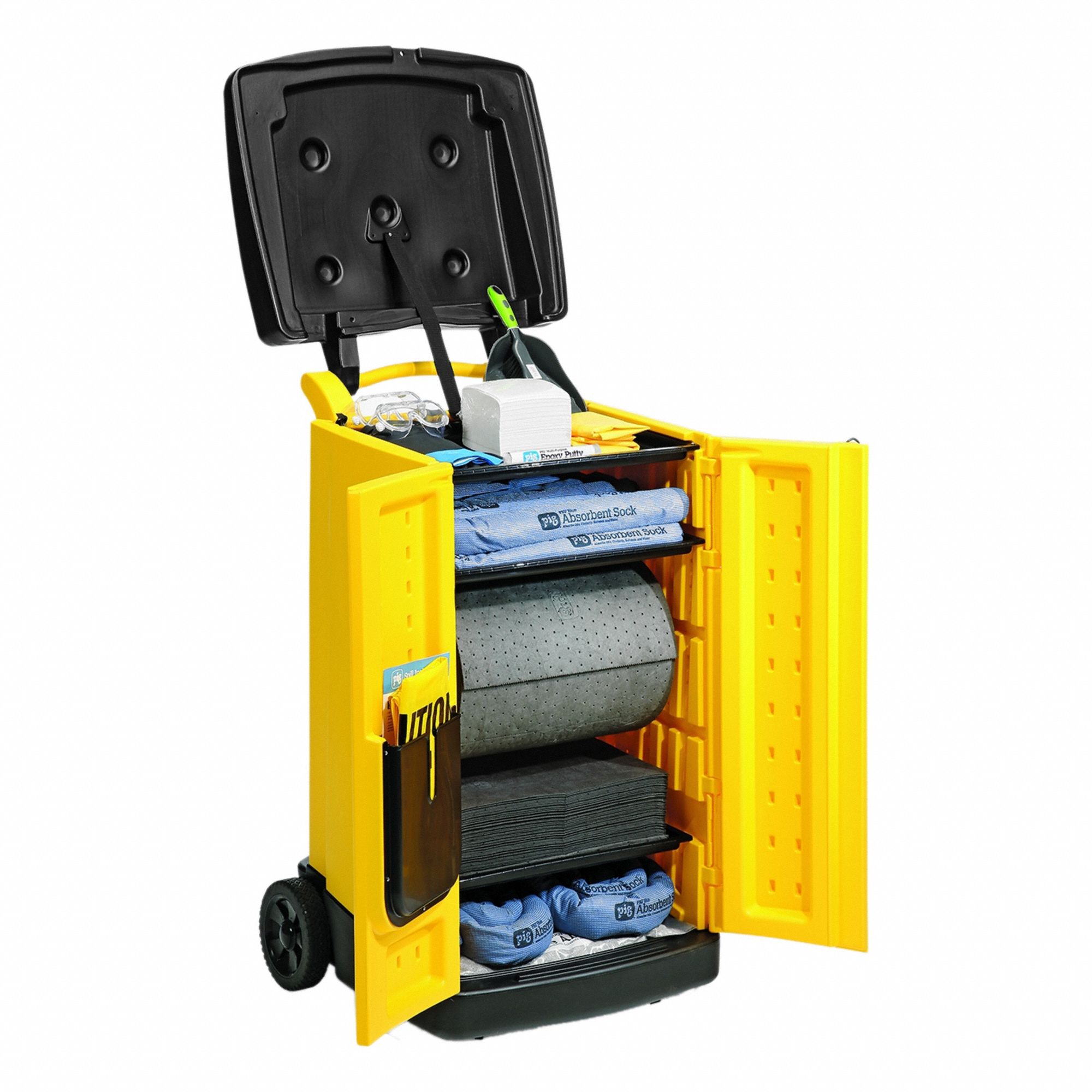 PIG, 45 gal Volume Absorbed Per Kit, Cart, Spill Kit
