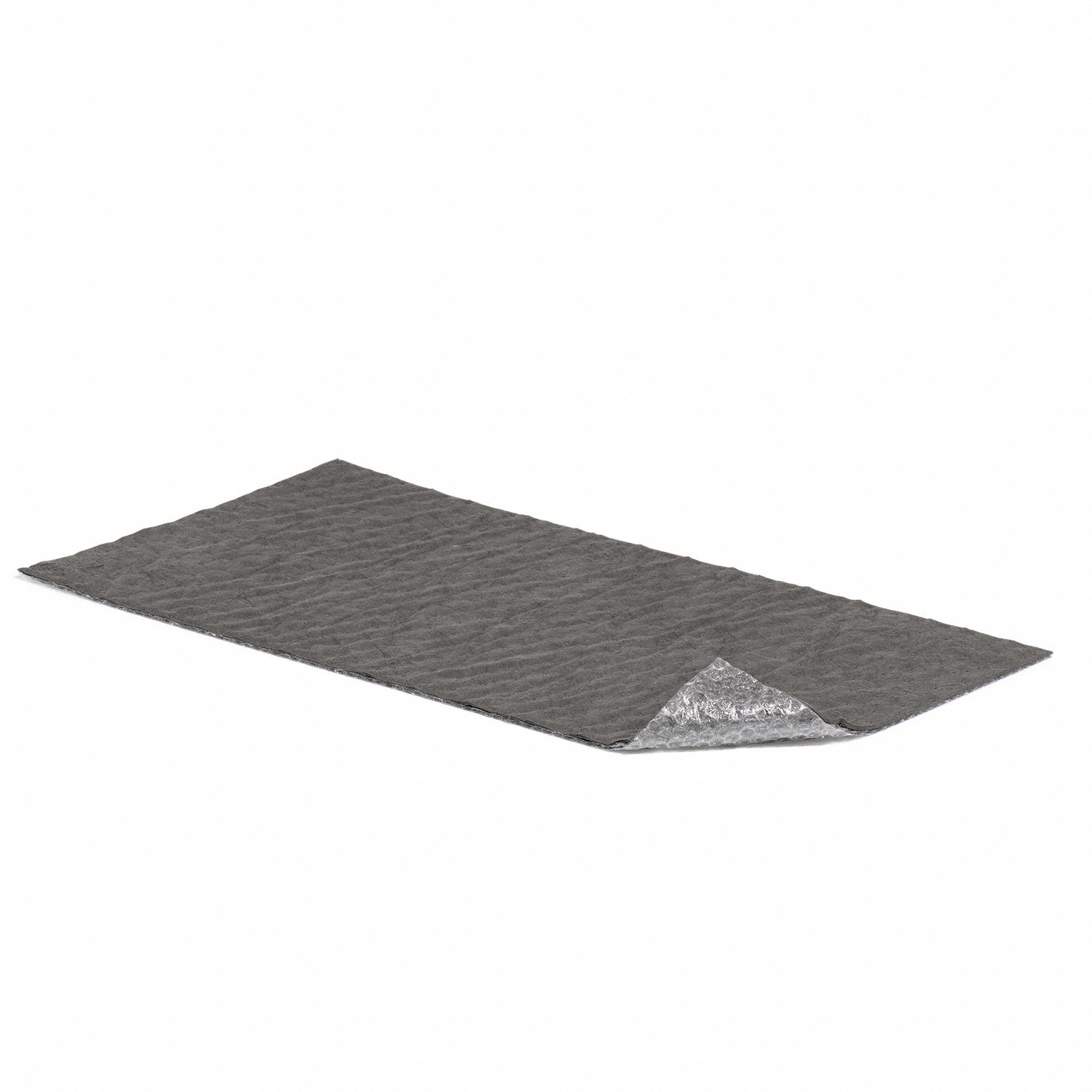 Sorbent Pad: Sorbent Pad, 15 in Wd, 30 in Lg, Gray, 50 Pads, Not Perforated, 50 PK