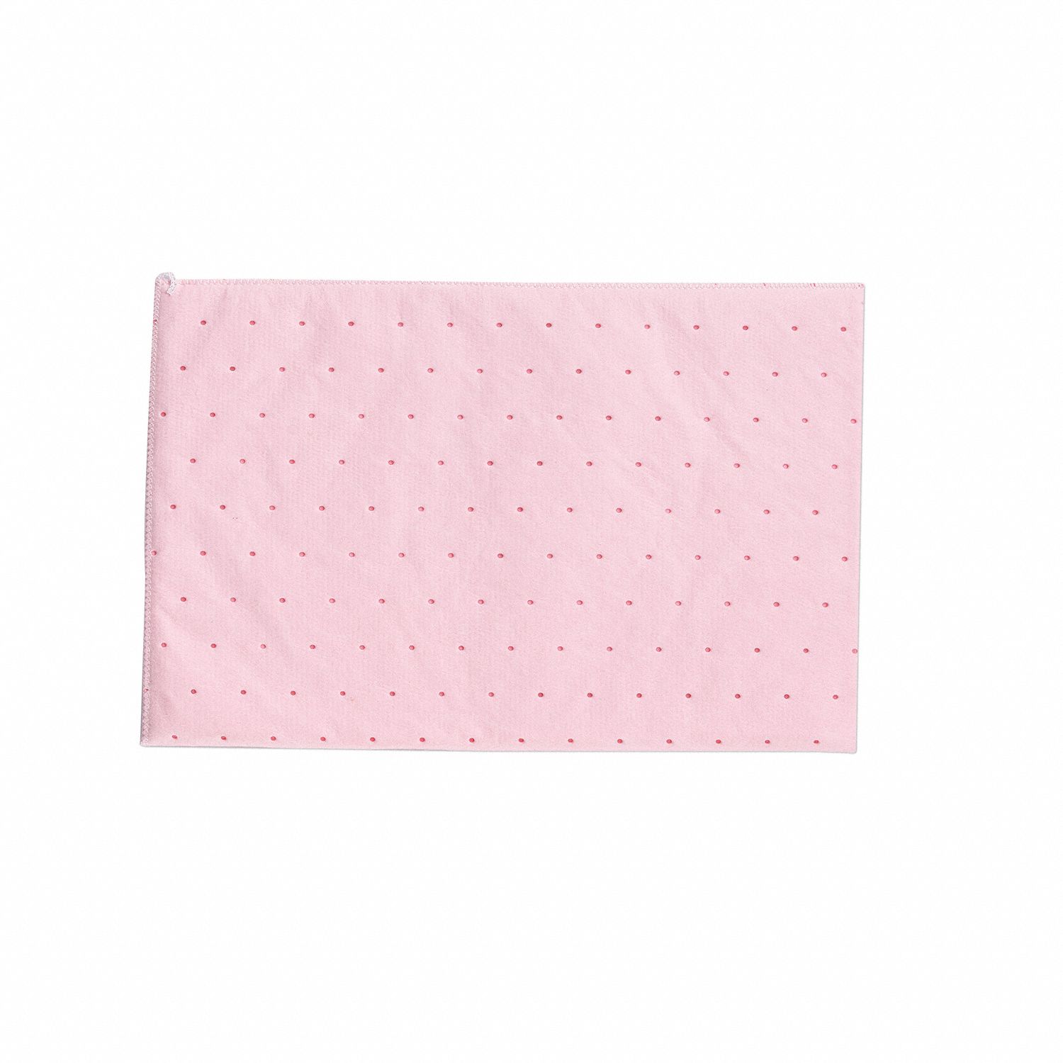Sorbent Pad: Sorbent Pad, 9 1/2 in Wd, 14 1/2 in Lg, Pink, 25 Pads, Acids/Bases/Universal, 25 PK