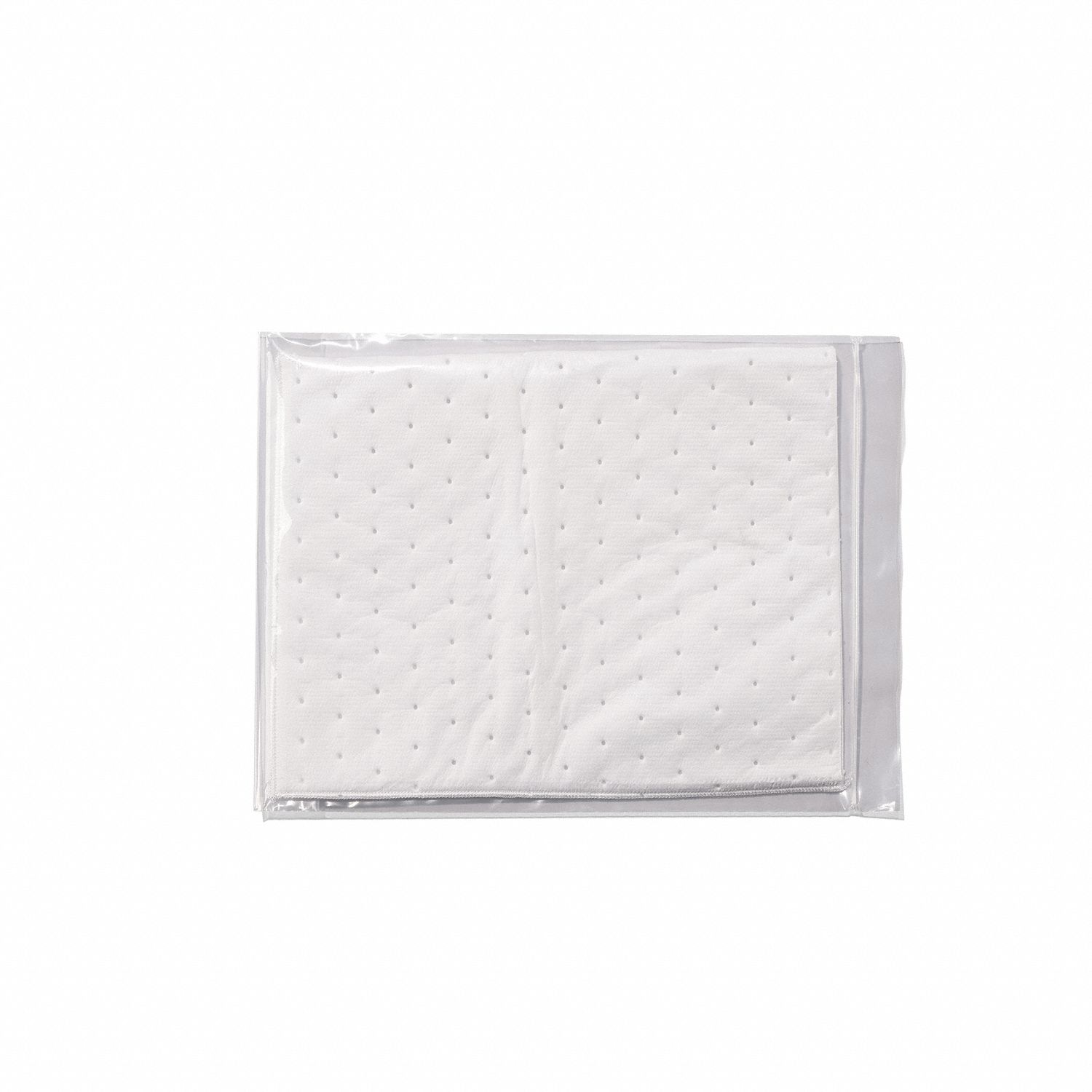 Sorbent Pad: Sorbent Pad, 4 in Wd, 150 ft Lg, White, 1 Pads, Fuels/Oils, Not Perforated, 50 PK