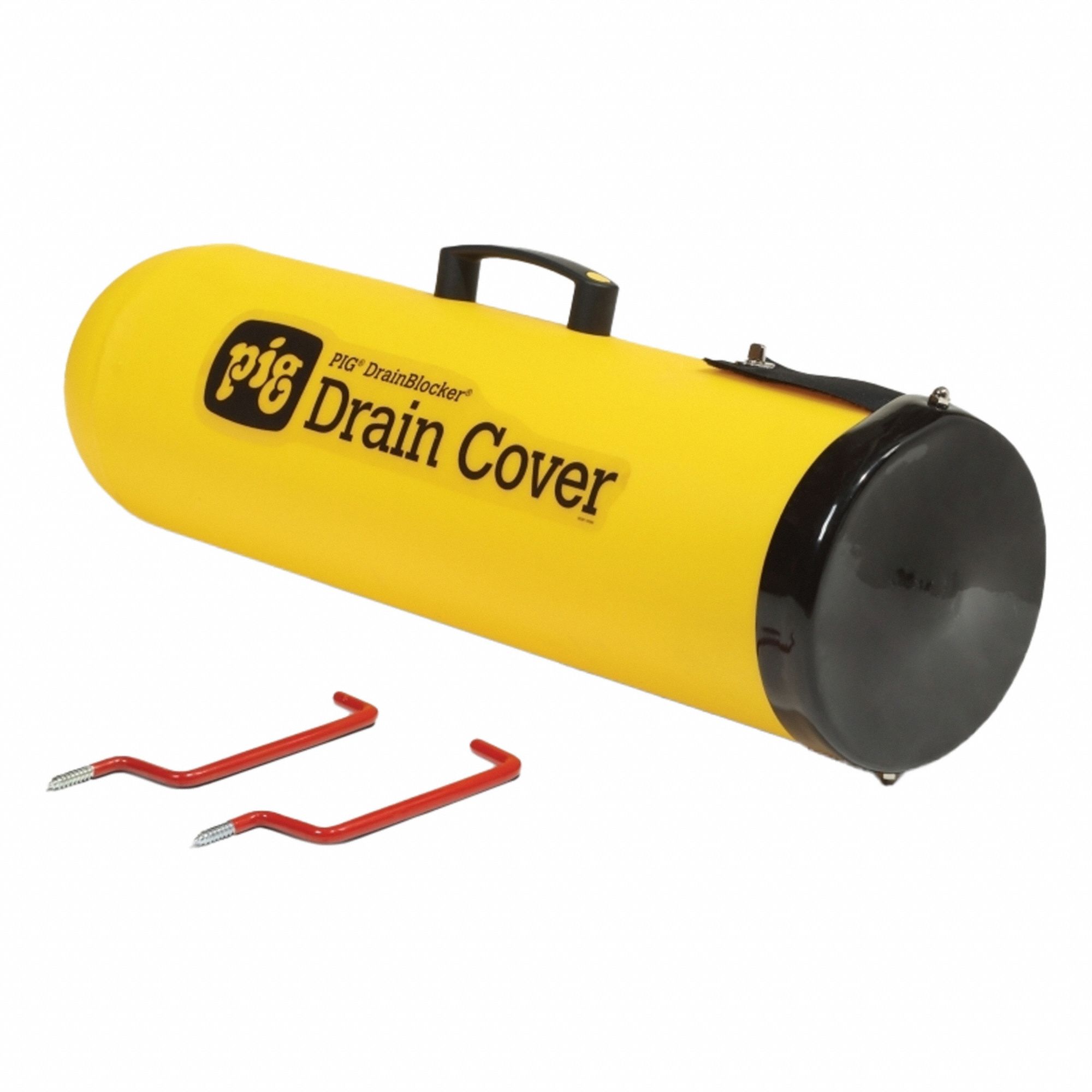 Drain Seal Storage and Carry Case: 7 1/2 in Dia, 7 1/2 in Ht, 27 in Lg, Polypropylene, Yellow