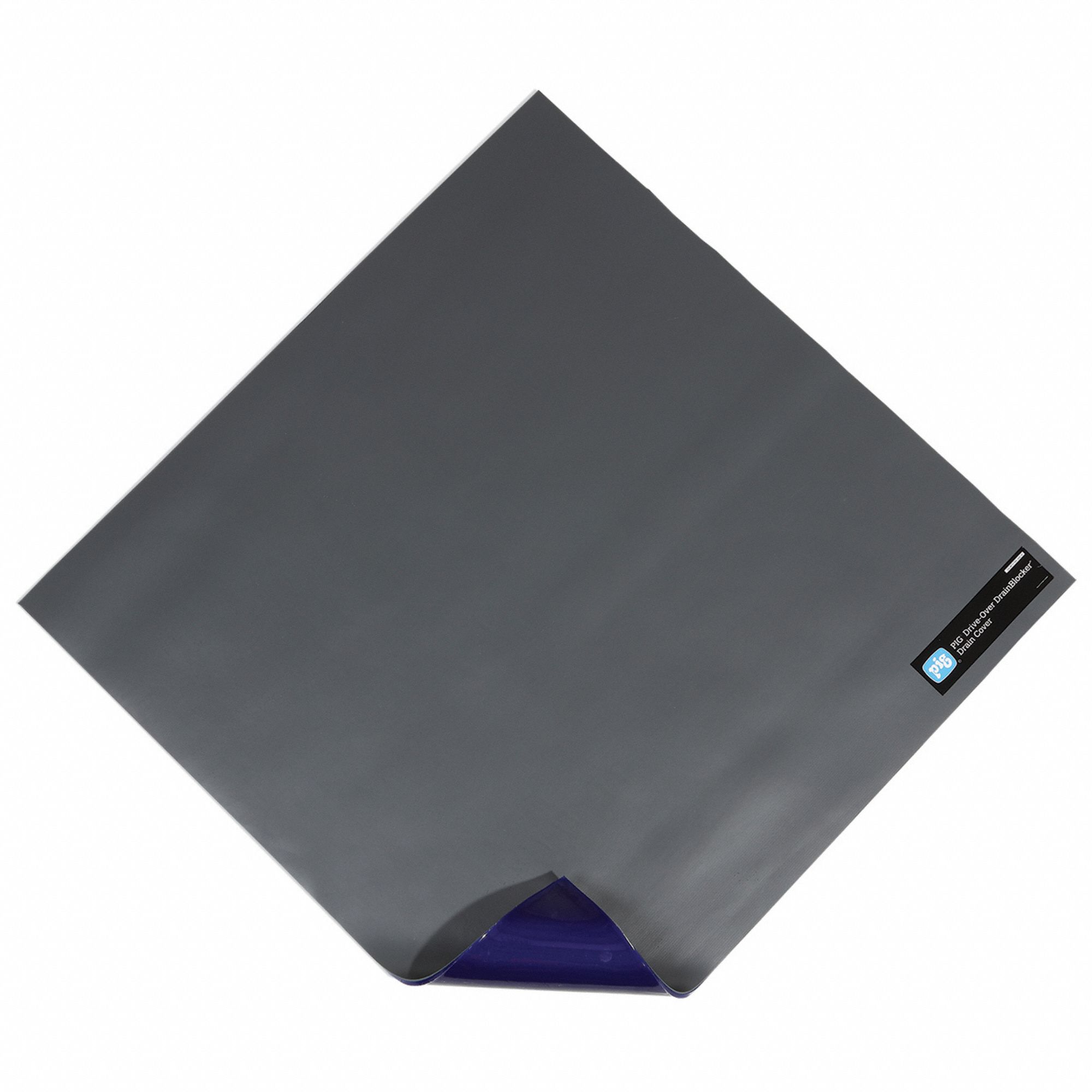 Drain Cover: 42 in L x 42 in W, 36 in dia 36 in L x 36 in W Max Drain Size, Gray, 3/8 in Thick