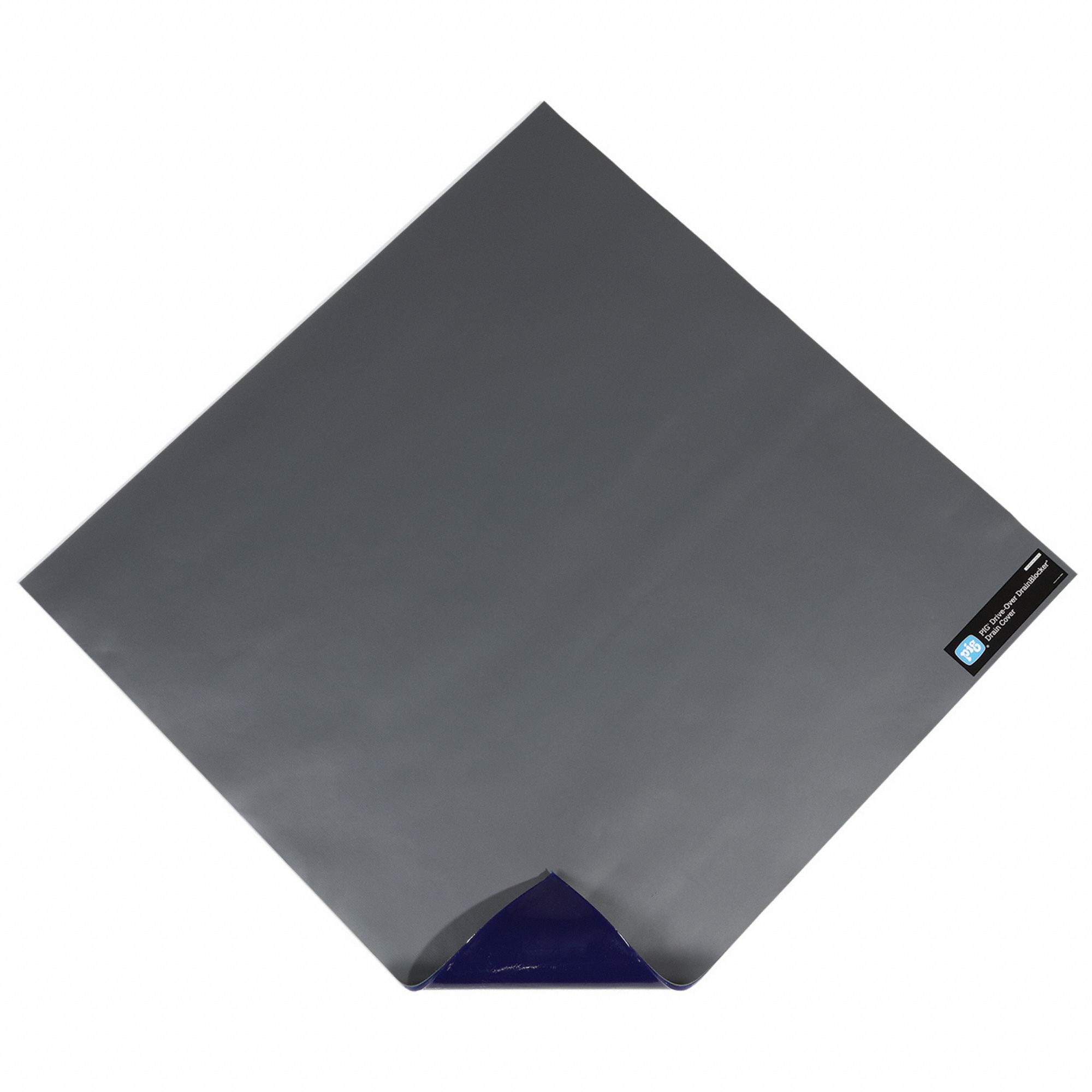 Drain Cover: 48 in L x 48 in W, 42 in dia 42 in L x 42 in W Max Drain Size, Black, 3/8 in Thick