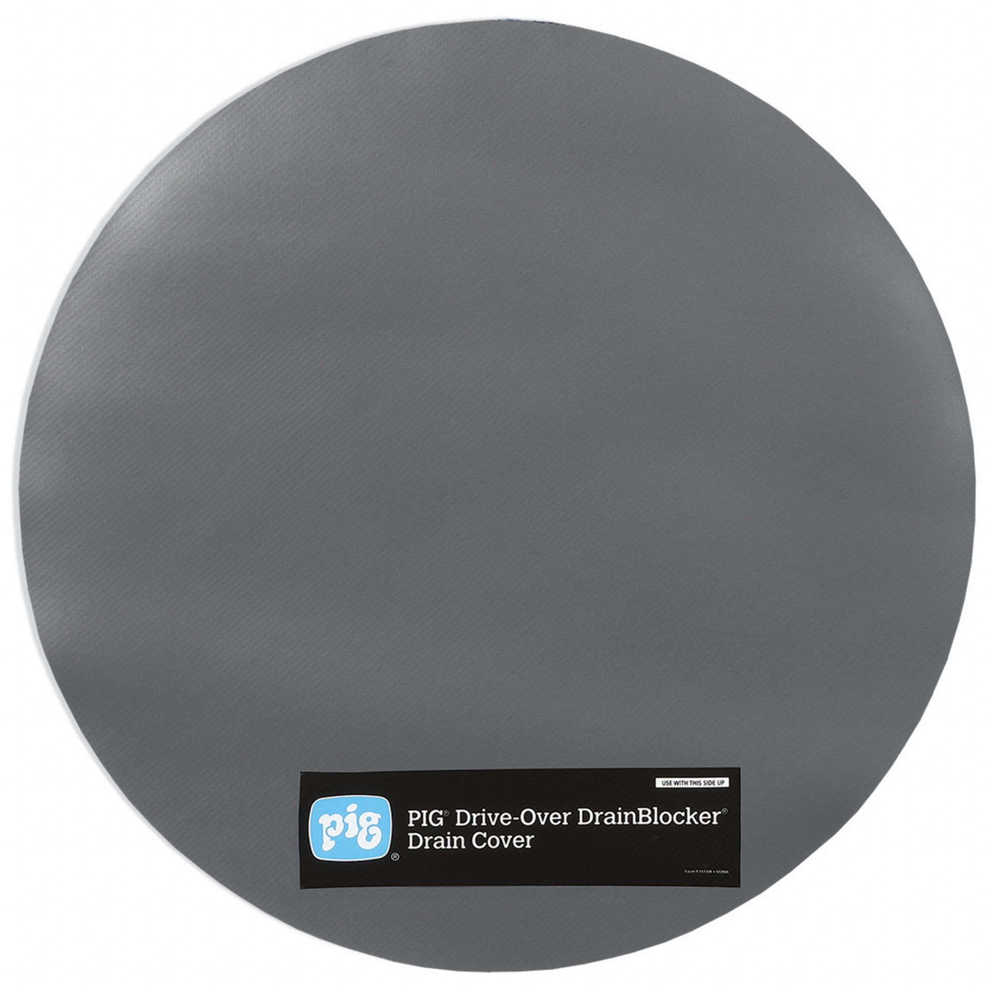 COUVERCLE DE DRAIN DE RÉCUPÉRATION D'ENTRAÎNEMENT PIG, 20 PO LARGEUR, 14 PO DIMENSION DE DRAIN MAX, RÉUTILISABLE, GRIS
