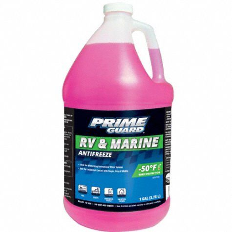 Antifreeze: Pre-Diluted 50/50, 1 gal Container Size, Pink, Propylene Glycol, Jug