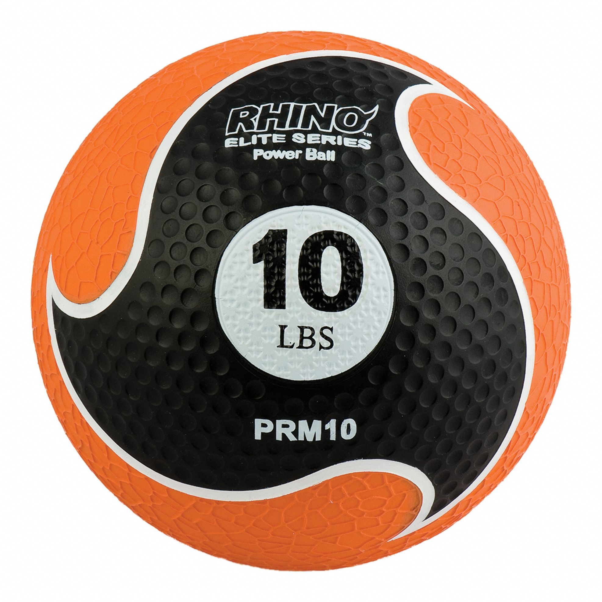 Medicine Ball: 9 in Overall Dia, Orange, 10 lb