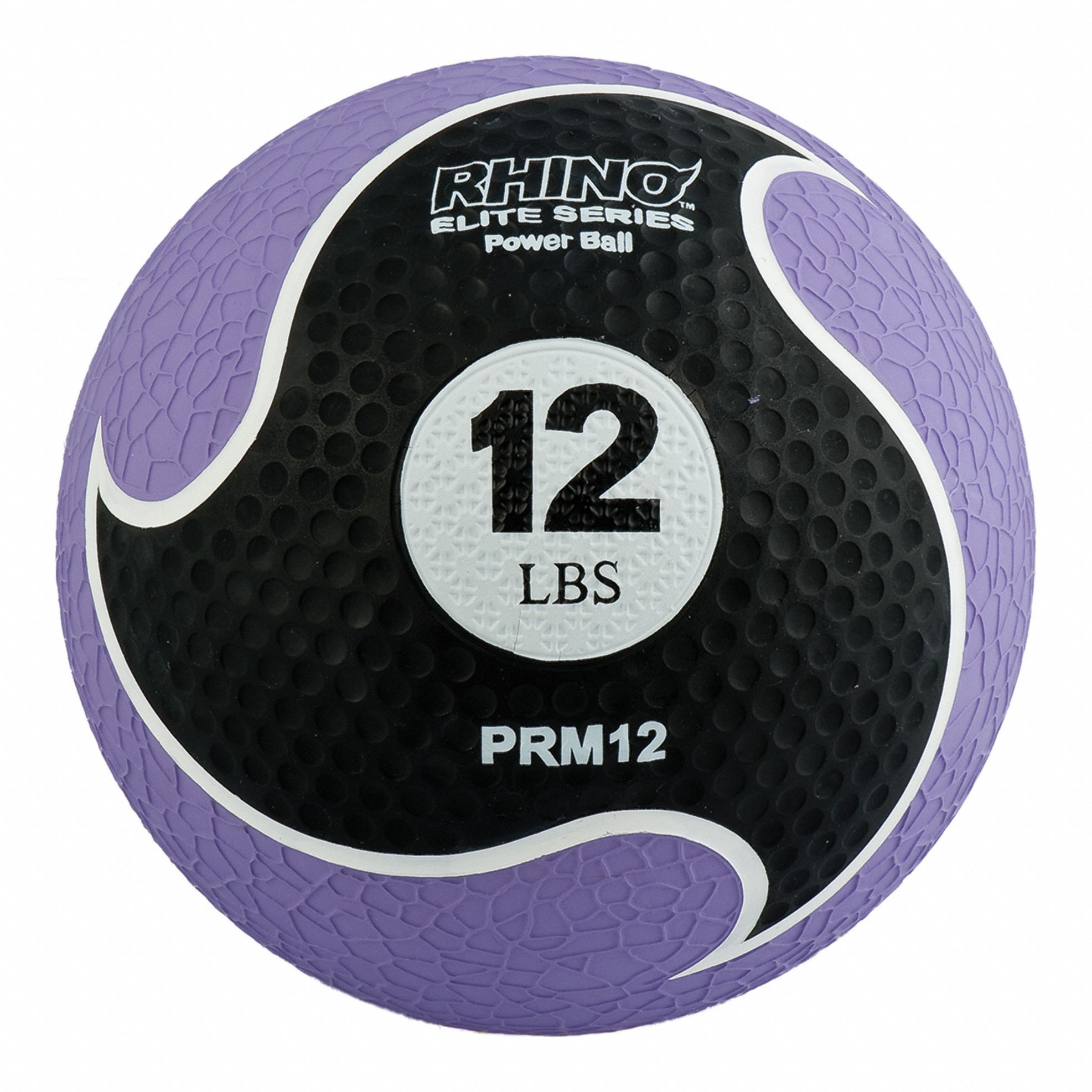Medicine Ball: 9 in Overall Dia, Purple, 12 lb