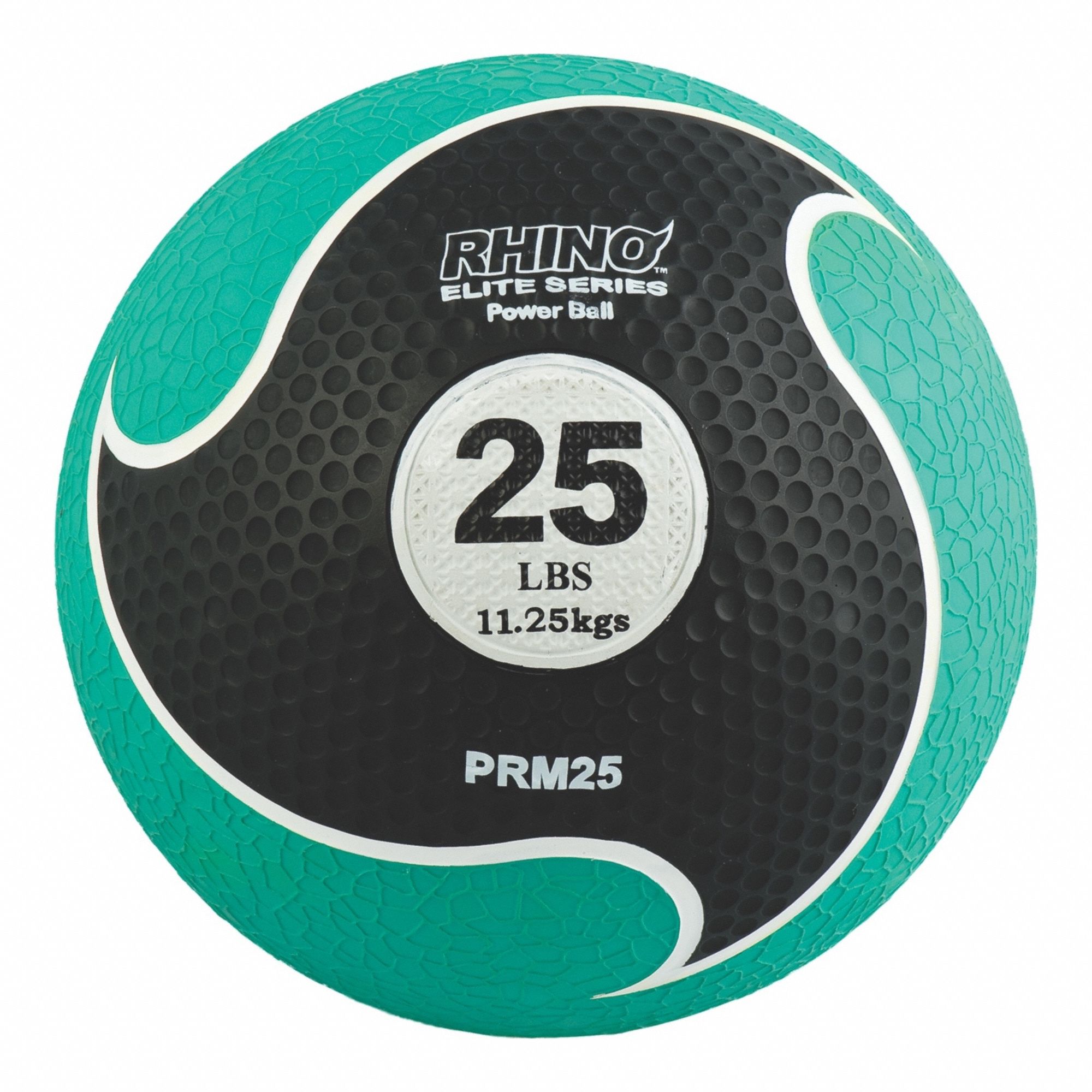 Medicine Ball: 11 in Overall Dia, Green, 25 lb