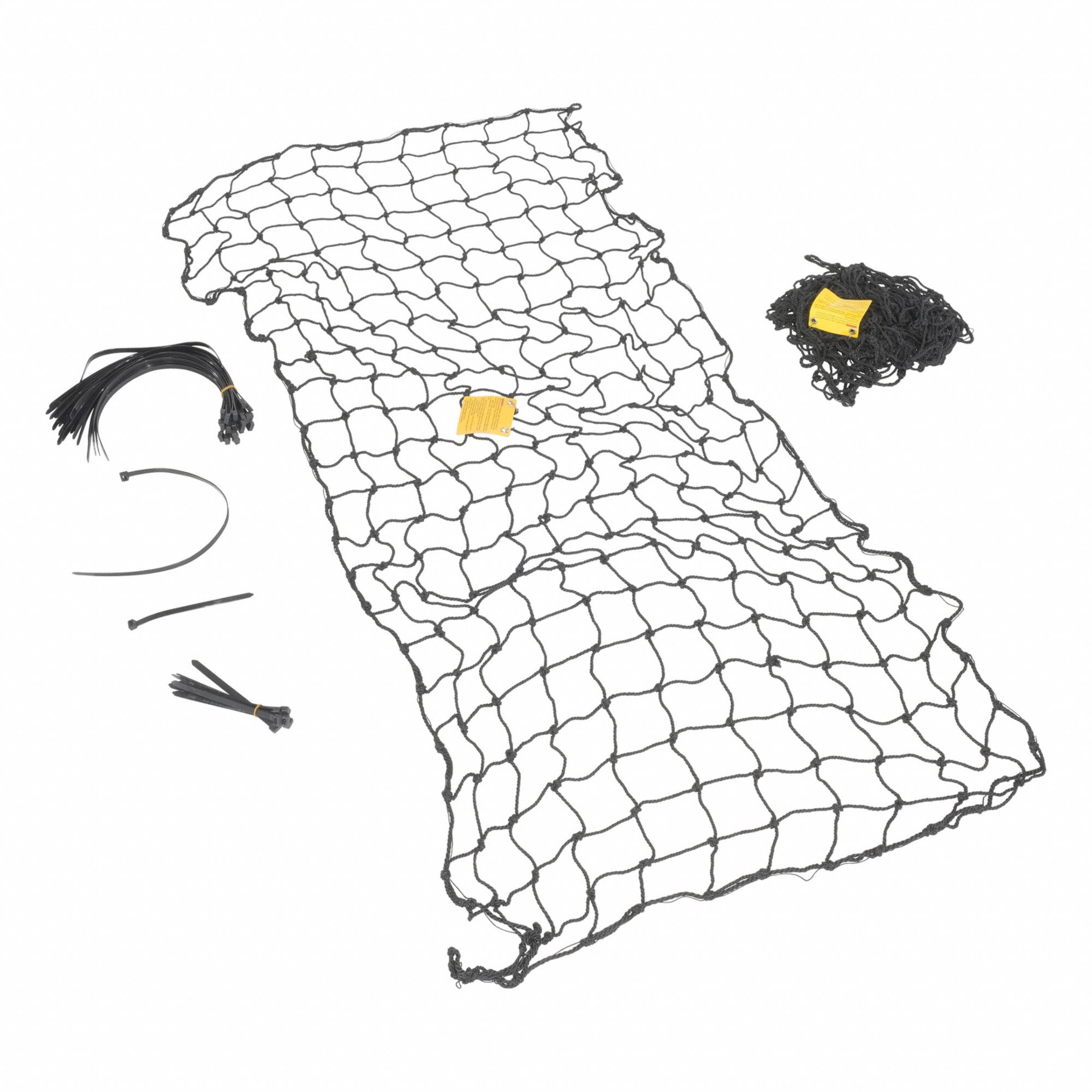 Nylon Pallet Rack Netting: 111 in x 96 in, Nylon, Black