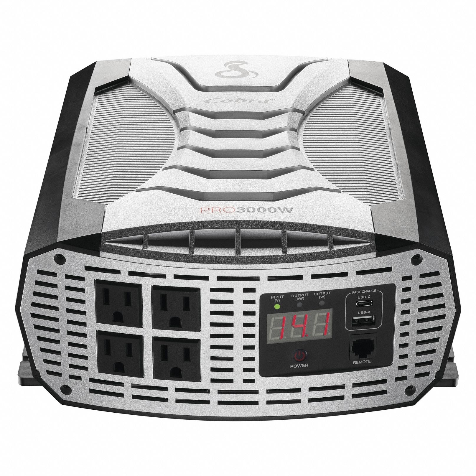 Power Inverter: Modified Sine Wave, 2 USB Ports, 3, 000 W Continuous Output Power, 4 Outlets