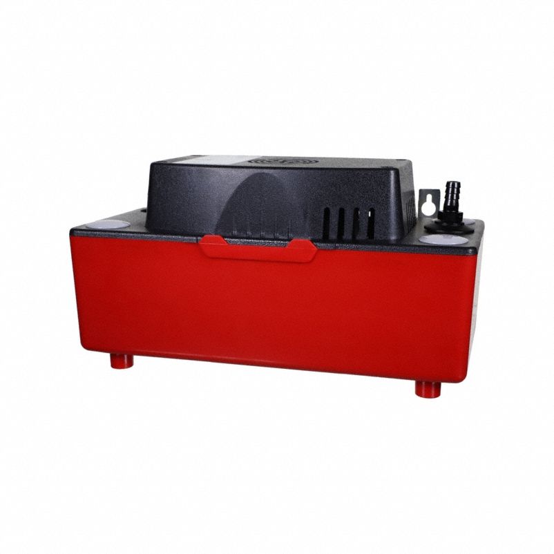 Condensate Pump: 115V AC, 1/2 gal Tank, 1/16 hp, 2.1 gpm, 22 ft Max. Head, Safety Switch