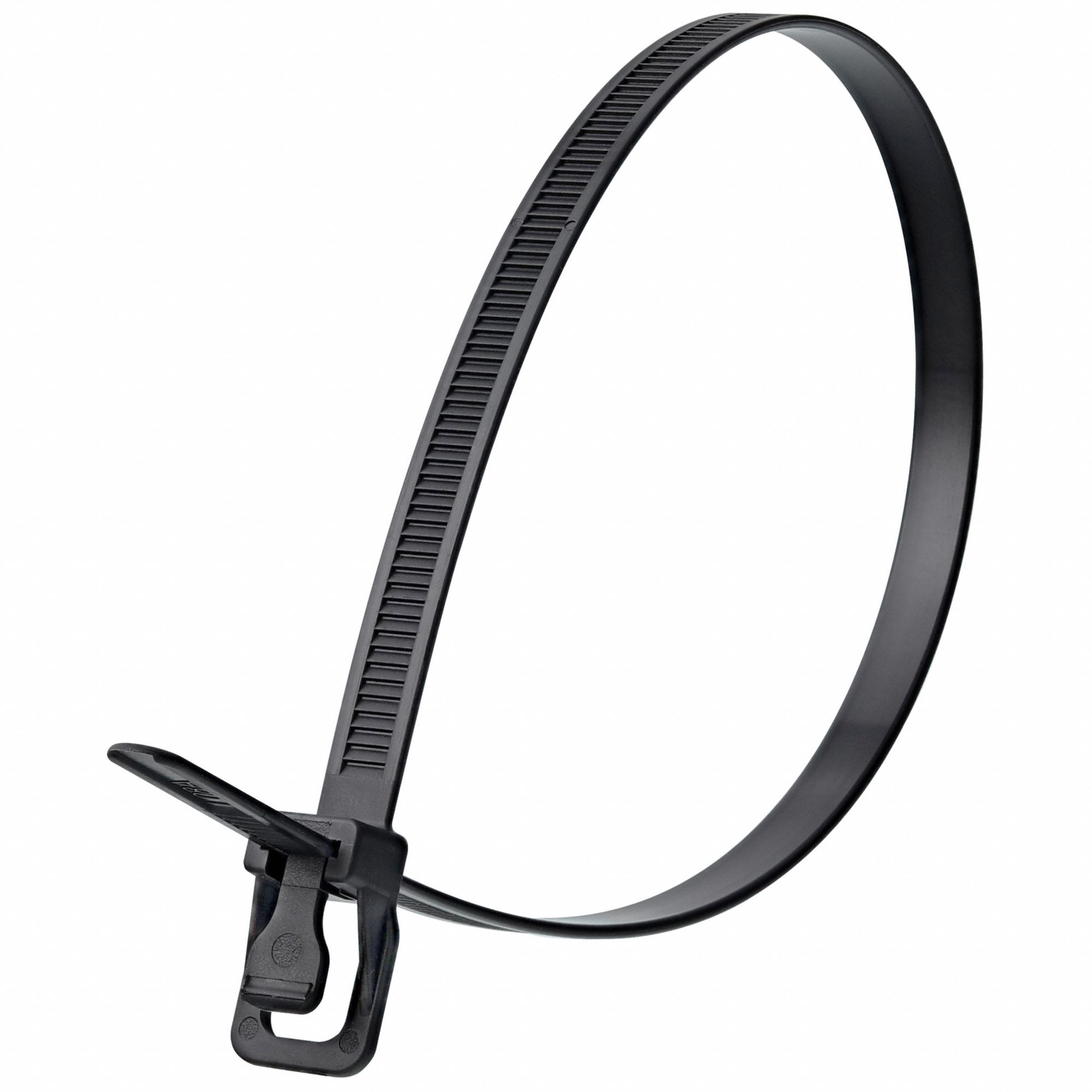 Releasable Cable Tie: Black, 32 in Lg, Outdoor Use, Max. 245 mm Bundle Dia., 10 PK