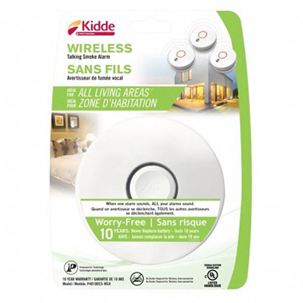 KIDDE WIRELESS SMOKE W/10YR BATTERY Carbon Monoxide and Smoke