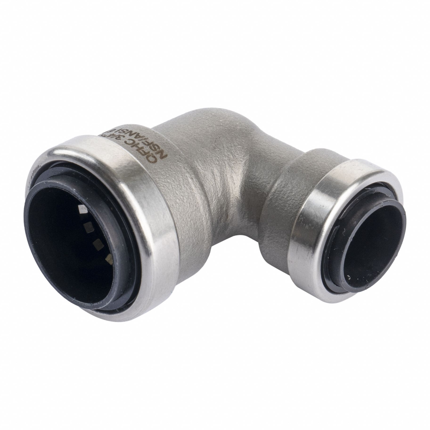 Elbow: 3/4 in OD x 1/2 in OD Size, Push-to-Connect x Push-to-Connect