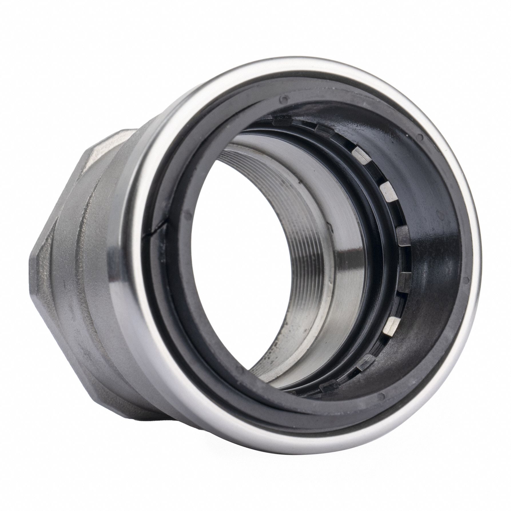 Adapter: 2 in OD x 2 in Pipe Size, Push-to-Connect x FNPT, Stainless Steel