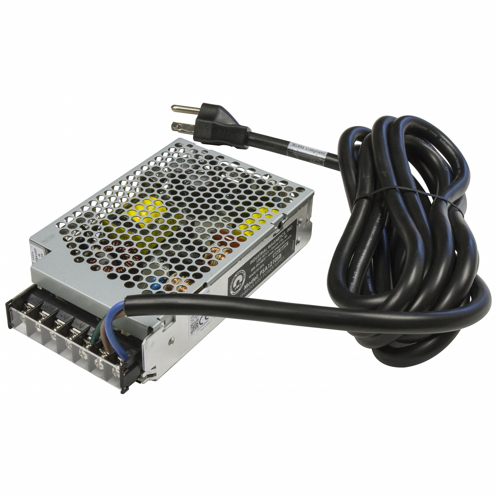 Non-Enclosed Power Supply: 120V AC, ER2/ES2, 10 ft Cord Lg