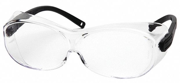 LUNETTES SÉCURITÉ, S/ CADRE, NOIR / TRANSPARENT