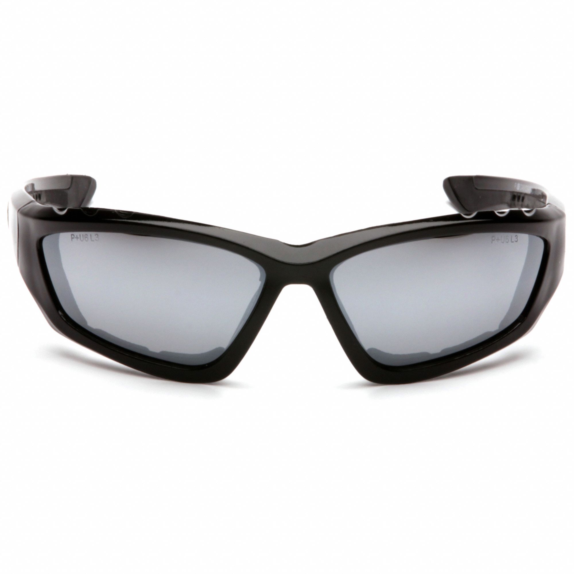 LUNETTES SÉCURITÉ ANTI-BUÉE, ACCURIST, LENTILLE MIROIR ARGENT / MONTURE NOIRE