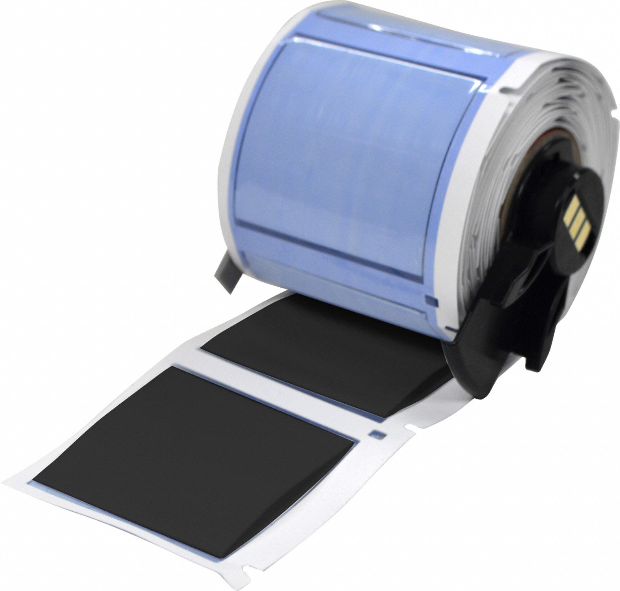 Sleeve Label: 1 3/4 in x 1 21/32 in, Polyolefin, Black (Matte), For 500 kcmil to 2 AWG Wire Gauge