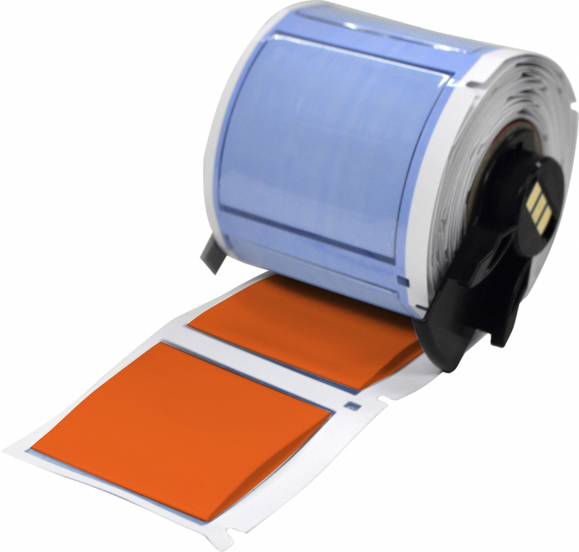 Sleeve Label: 1 3/4 in x 1 21/32 in, Polyolefin, Orange (Matte), For 500 kcmil to 2 AWG Wire Gauge