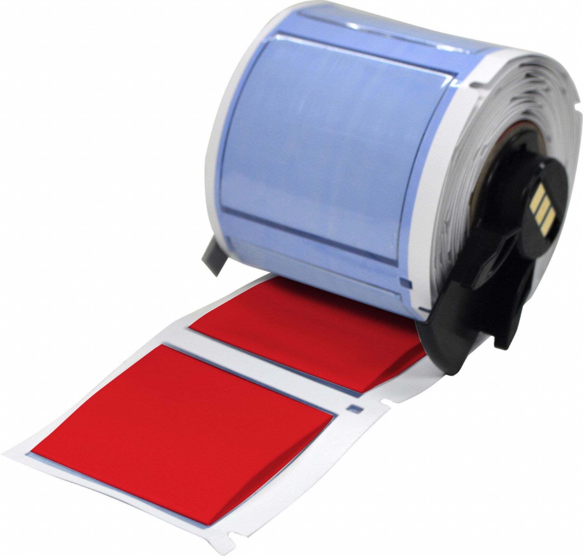 Sleeve Label: 1 3/4 in x 1 21/32 in, Polyolefin, Red (Matte), For 500 kcmil to 2 AWG Wire Gauge