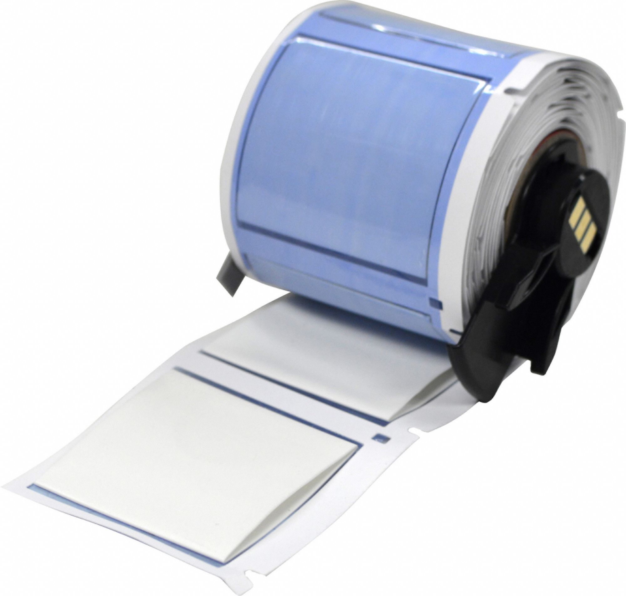 Sleeve Label: 1 3/4 in x 1 21/32 in, Polyolefin, White (Matte), For 500 kcmil to 2 AWG Wire Gauge
