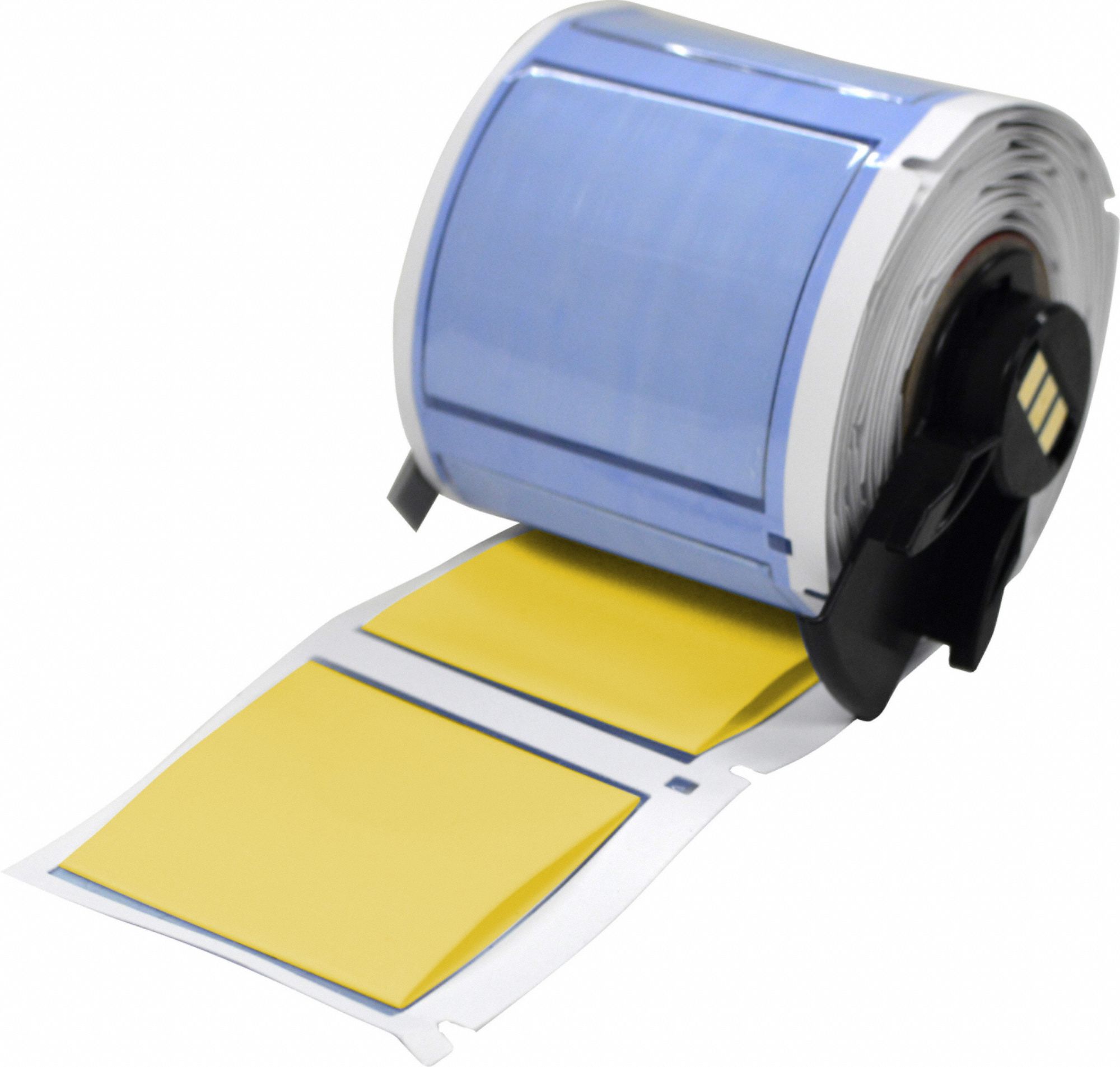 Sleeve Label: 1 3/4 in x 1 21/32 in, Polyolefin, Yellow (Matte), For 500 kcmil to 2 AWG Wire Gauge