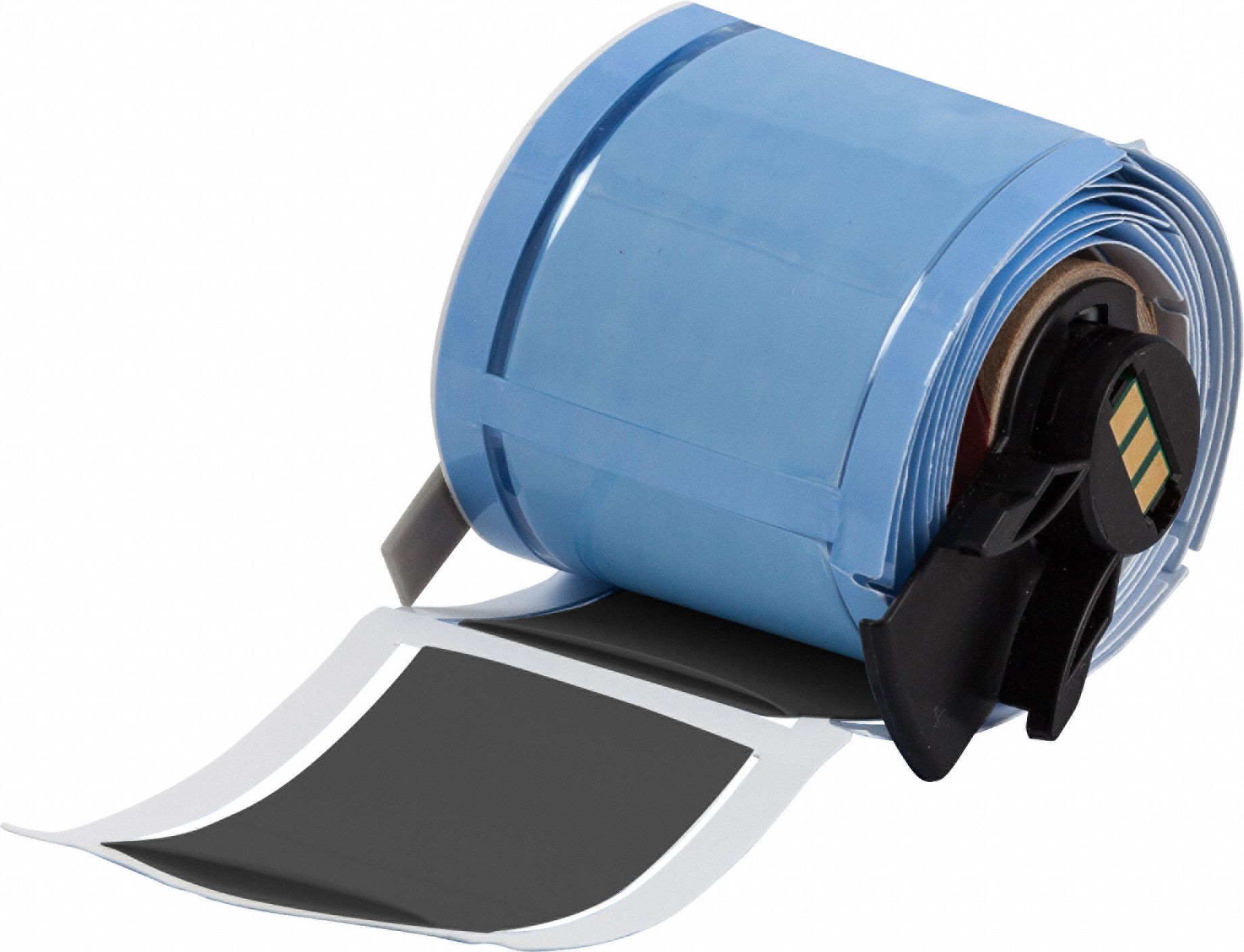 Sleeve Label: 2 in x 1 21/32 in, Polyolefin, Black (Matte), For 500 kcmil to 2 AWG Wire Gauge