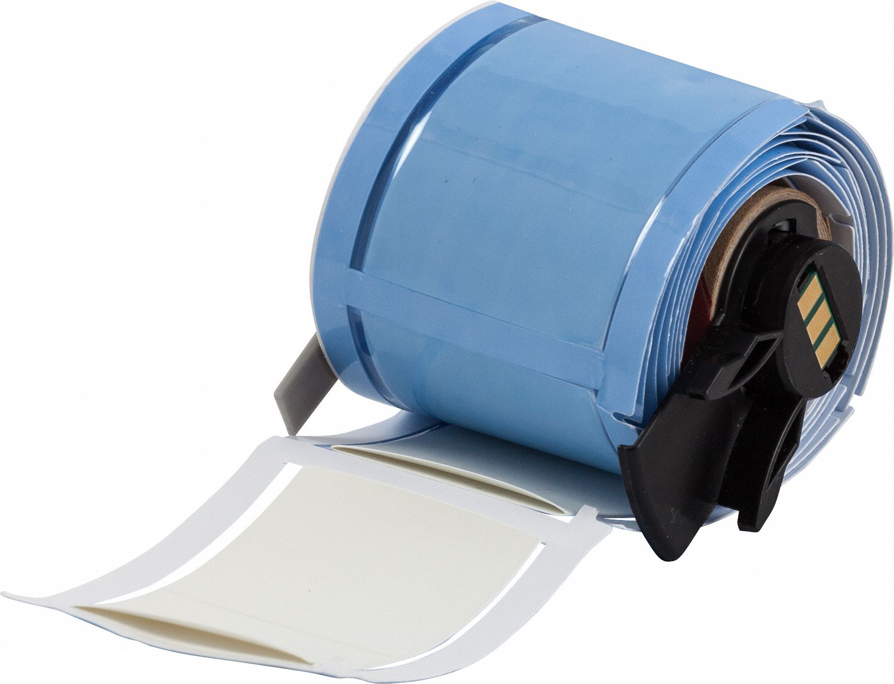 Sleeve Label: 2 in x 1 21/32 in, Polyolefin, White (Matte), For 500 kcmil to 2 AWG Wire Gauge