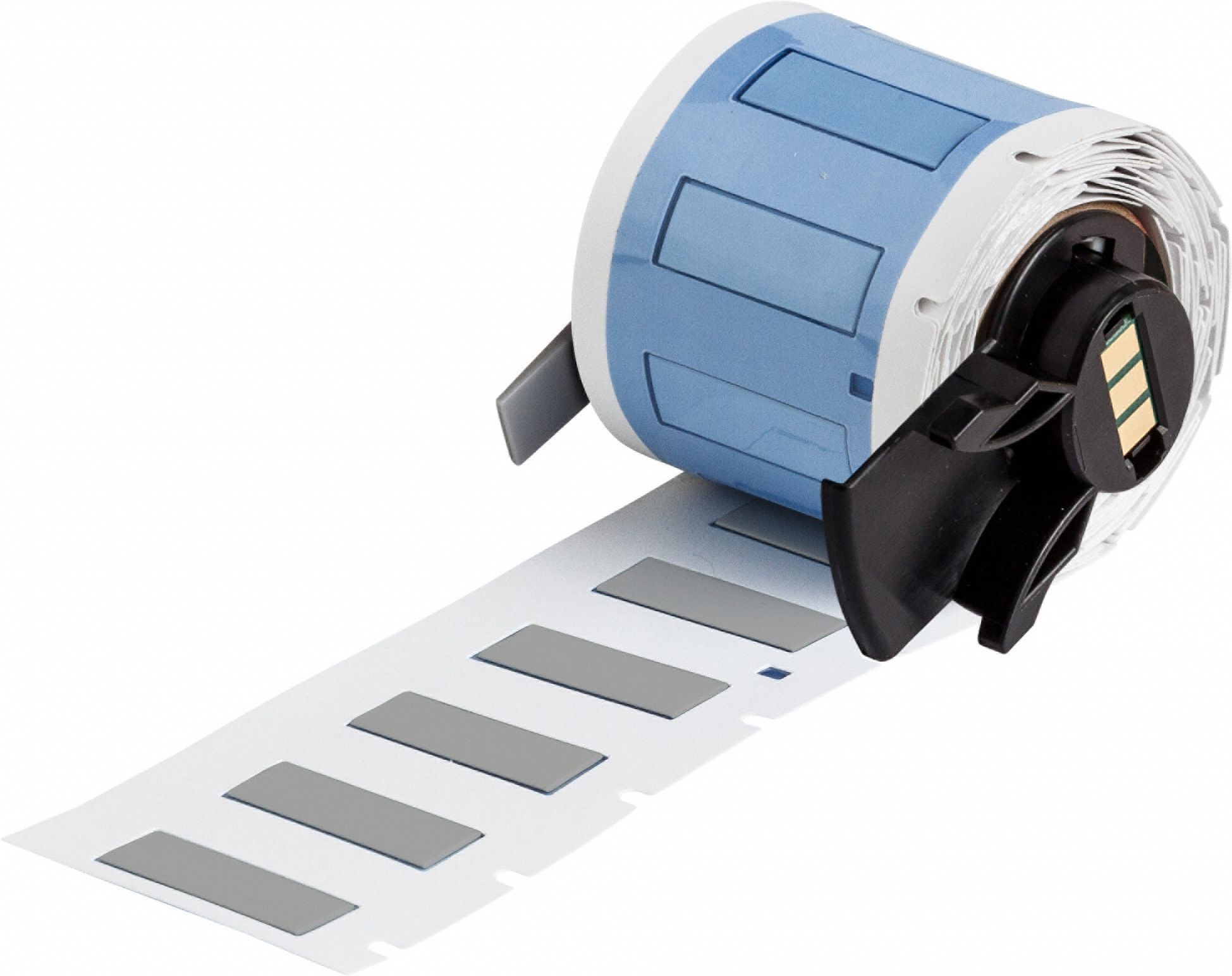 Sleeve Label: 1 in x 11/32 in, Polyolefin, Gray (Matte), For 10 AWG to 20 AWG Wire Gauge