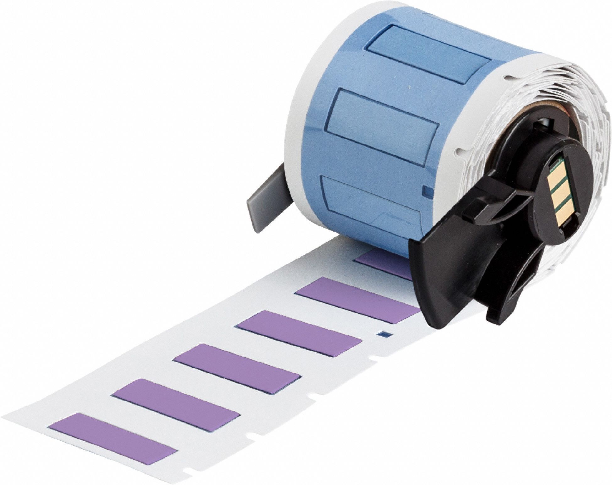 Sleeve Label: 1 in x 11/32 in, Polyolefin, Violet (Matte), For 10 AWG to 20 AWG Wire Gauge