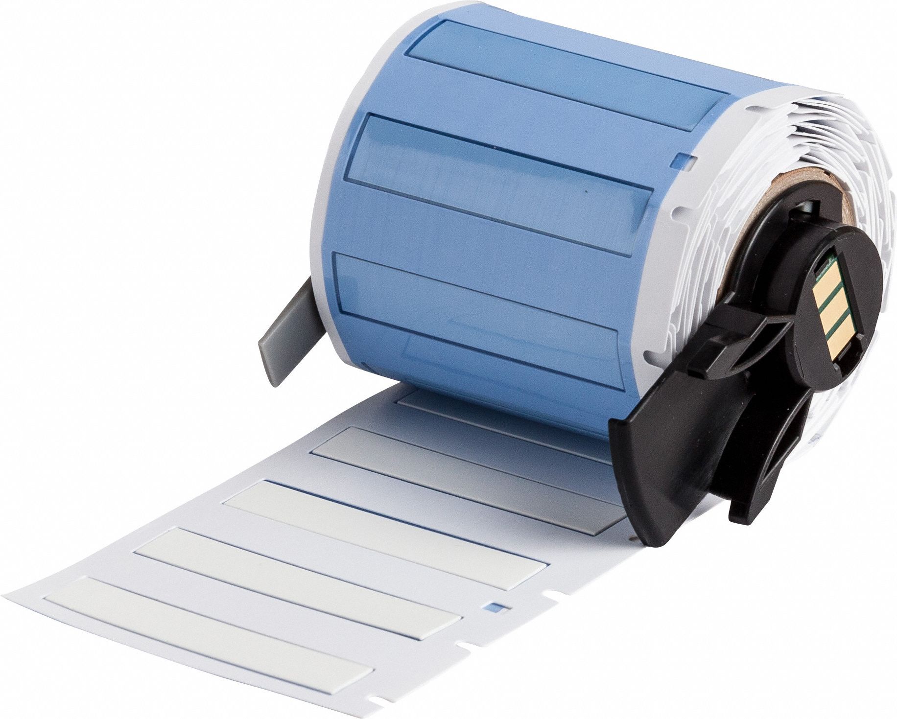 Sleeve Label: 1 3/4 in x 11/32 in, Polyolefin, White (Matte), For 10 AWG to 20 AWG Wire Gauge