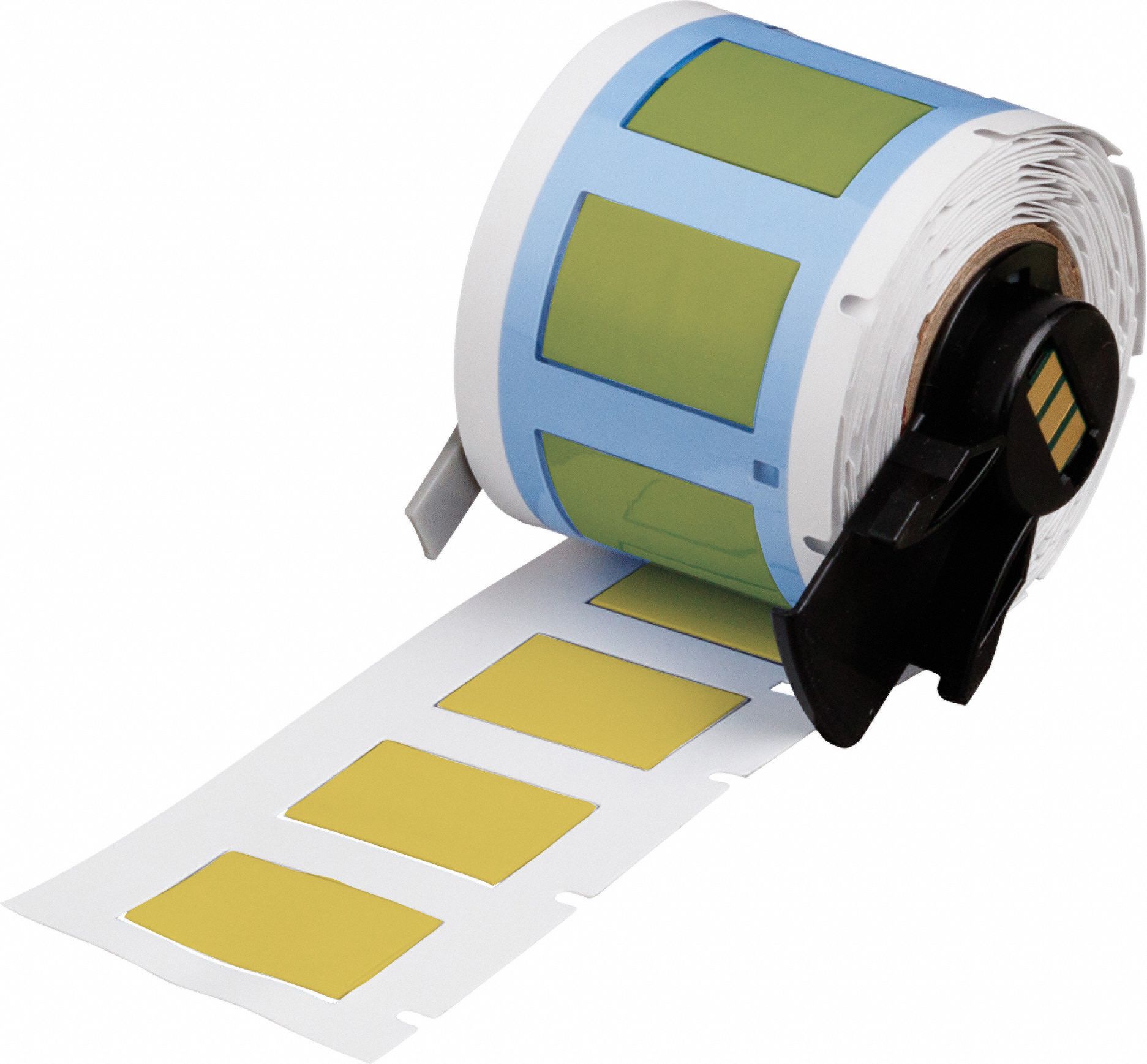 Sleeve Label: 1 in x 21/32 in, Polyvinylidene, Yellow (Matte), For 4 AWG to 8 AWG Wire Gauge