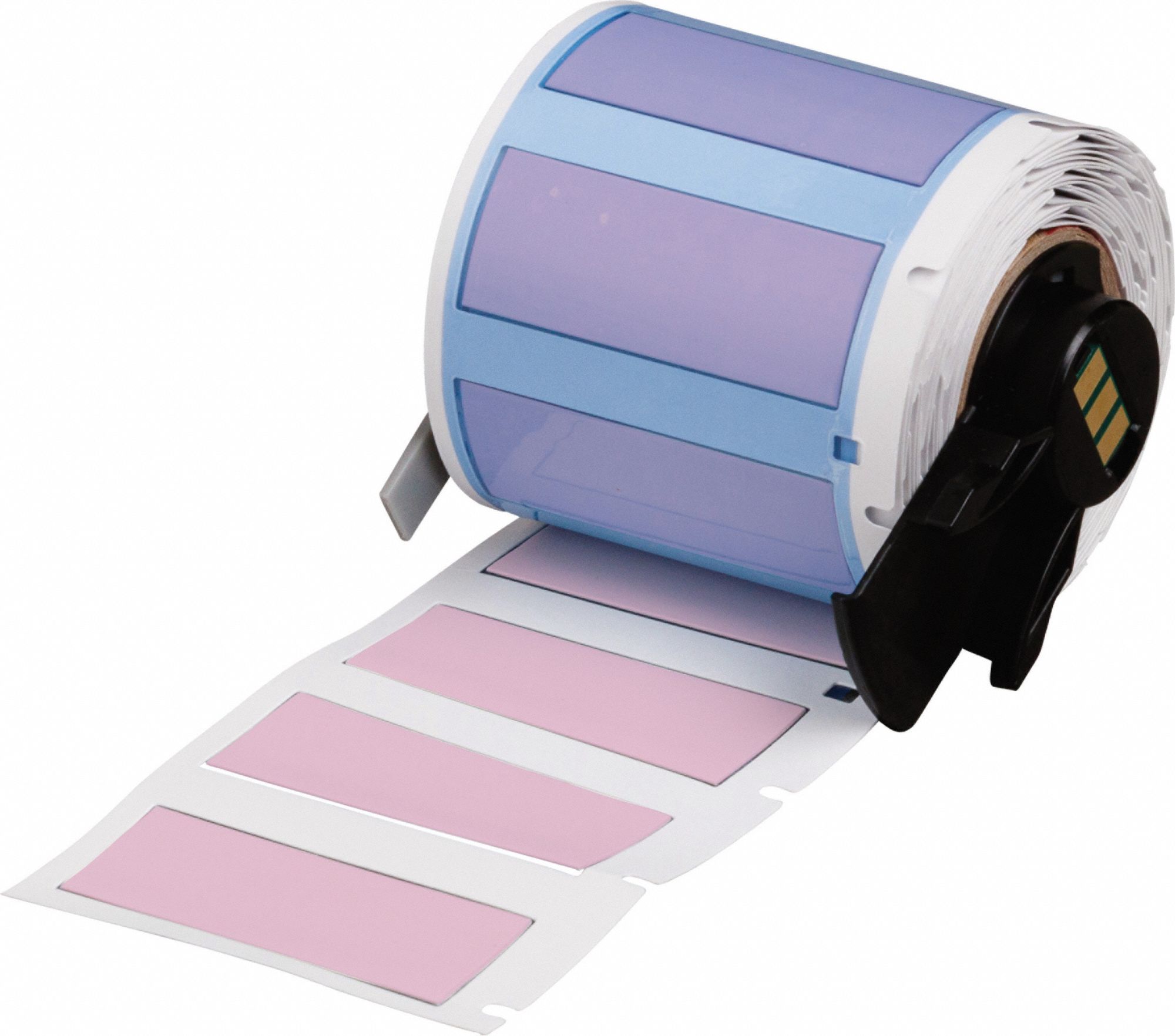 Sleeve Label: 1 3/4 in x 21/32 in, Polyolefin, Pink (Matte), For 4 AWG to 12 AWG Wire Gauge