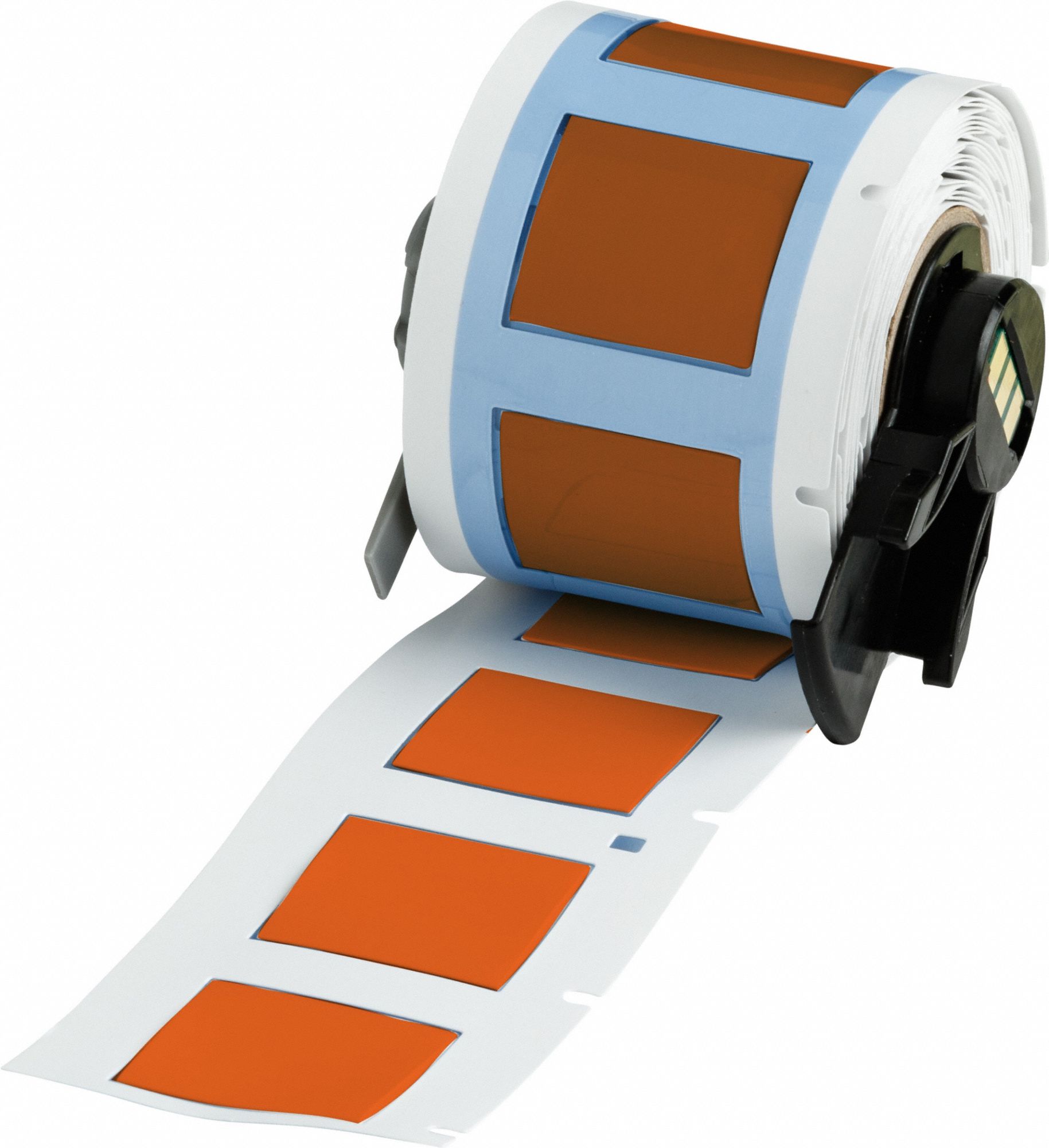 Sleeve Label: 1 in x 27/32 in, Polyolefin, Orange (Matte), For 1 AWG to 8 AWG Wire Gauge