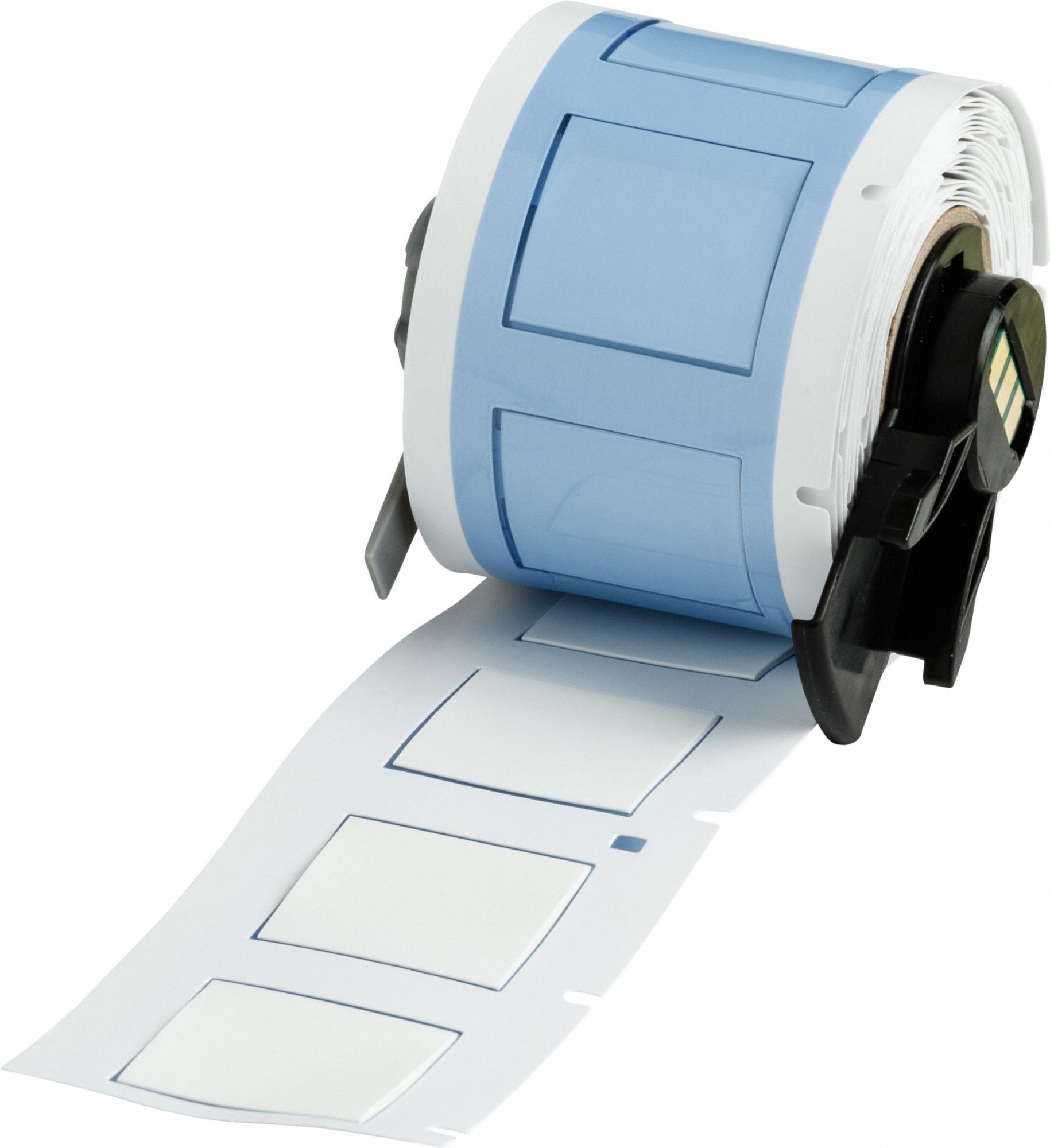Sleeve Label: 1 in x 27/32 in, Polyolefin, White (Matte), For 1 AWG to 8 AWG Wire Gauge