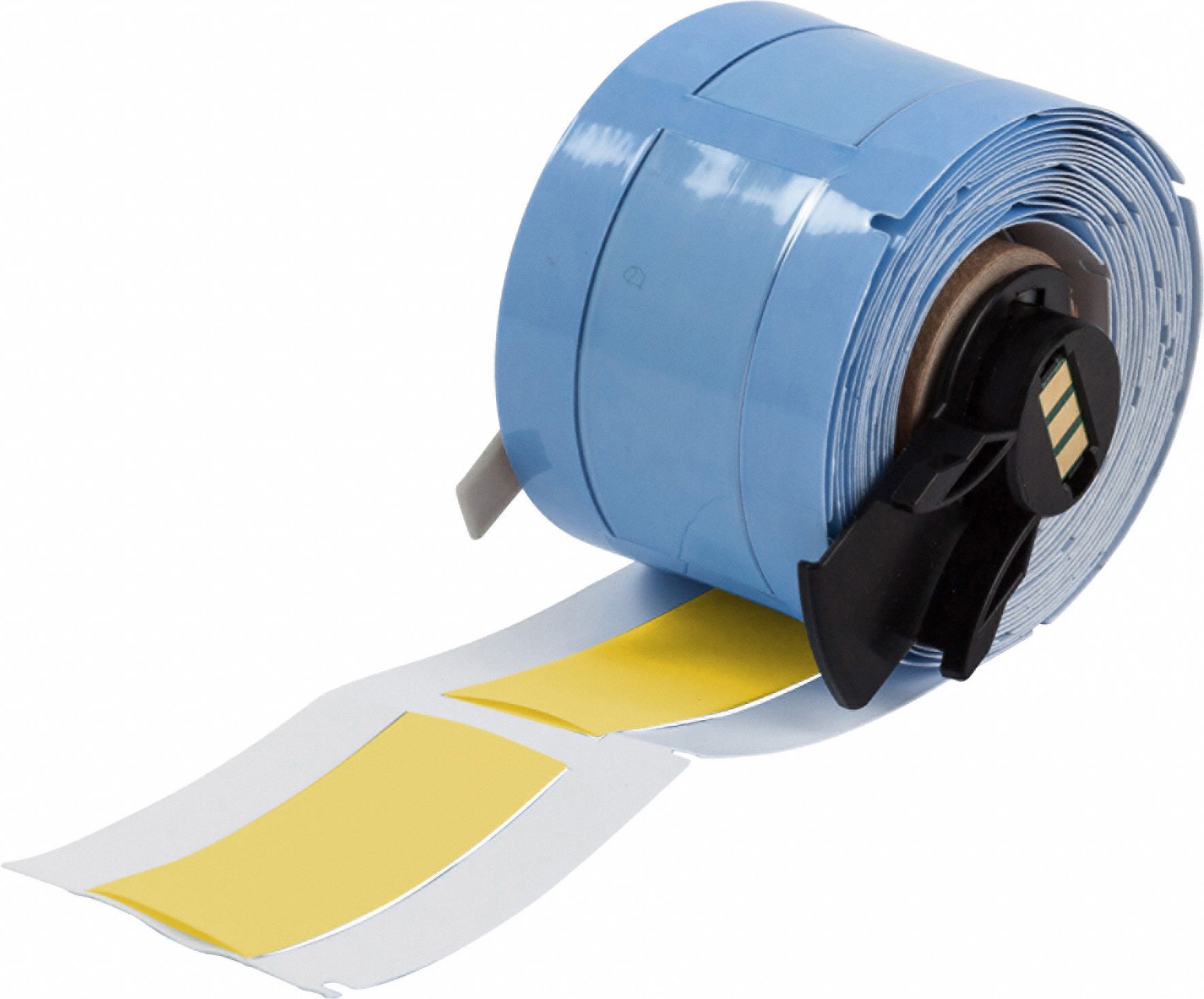 Sleeve Label: 2 in x 27/32 in, Polyolefin, Yellow (Matte), For 1 AWG to 8 AWG Wire Gauge
