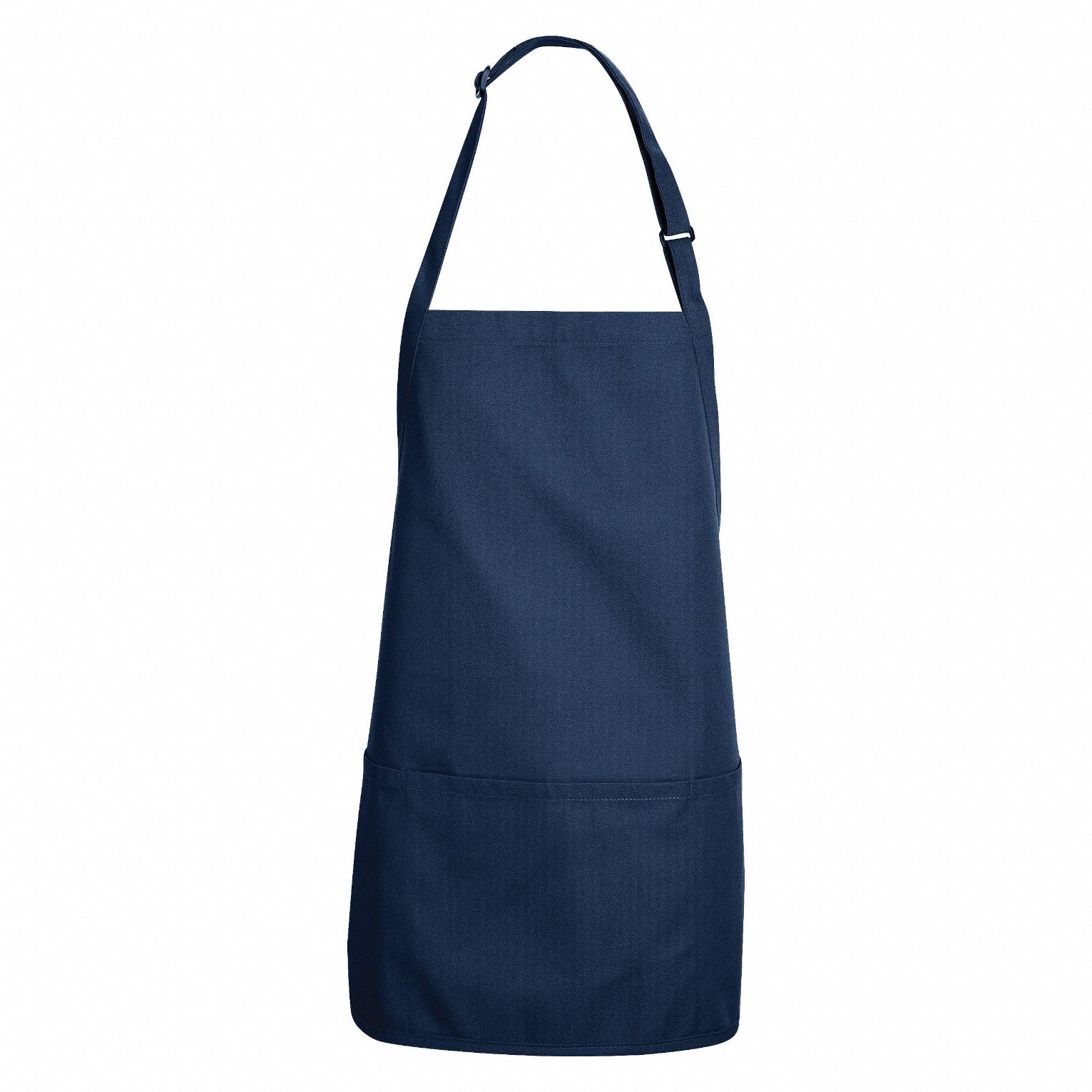 Bib Apron: Navy Blue, 24 in Overall Lg, 28 in Overall Wd, 3 Pockets